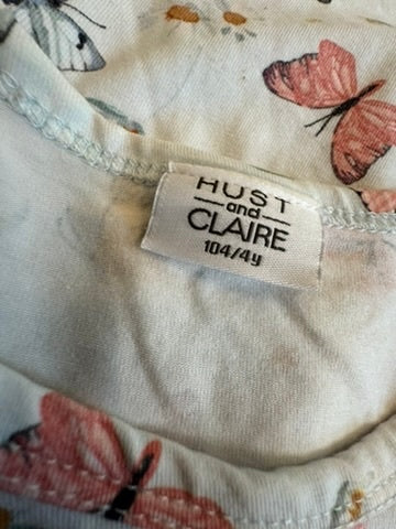 Kleid hellblau mit Schmetterlingen Gr.104 | Hust and Claire