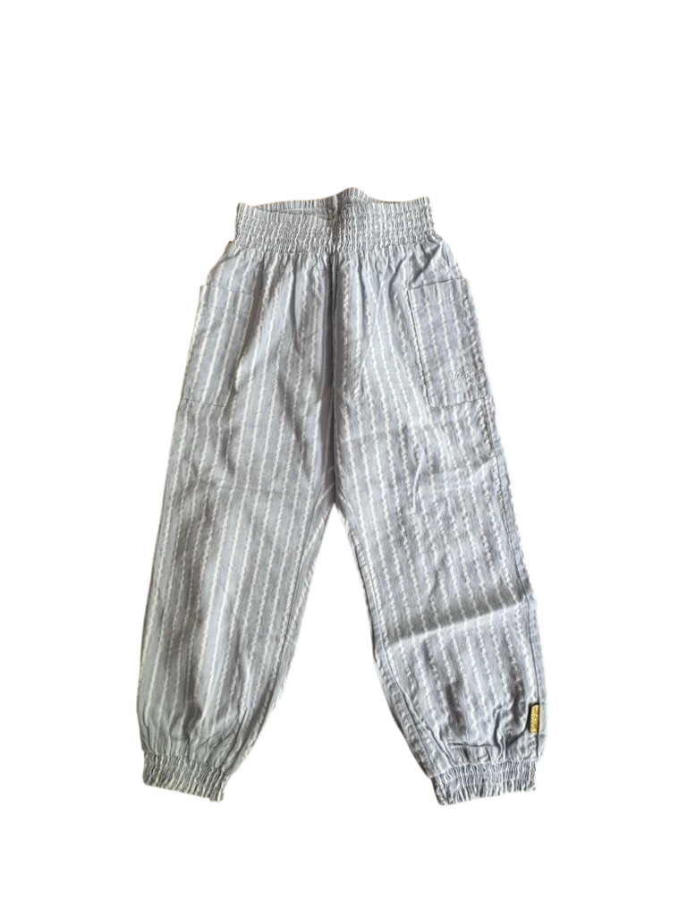 Hose helllblau-weiß gestreift Gr.110 | Hust and Claire