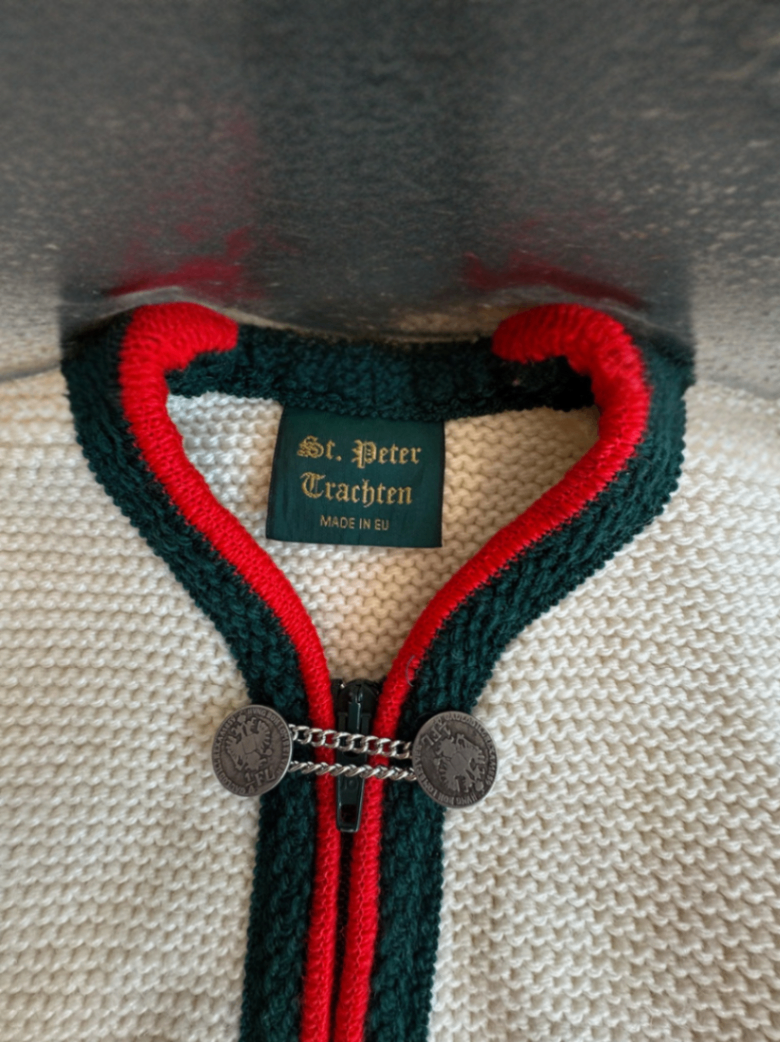VINTAGE Cardigan Creme Gr.3 | St. Peter Trachten