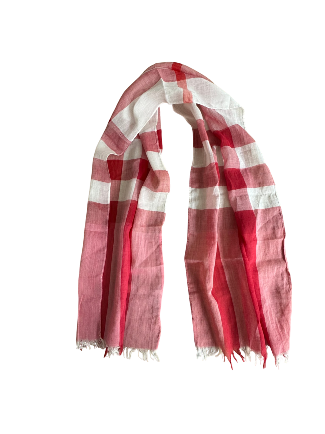 Schal Rot-Weiß kariert | Burberry