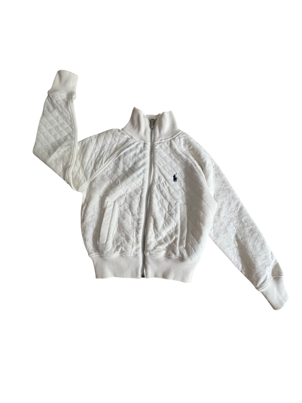 Jersey-Jacke Weiß gesteppt Gr.122 | Ralph Lauren