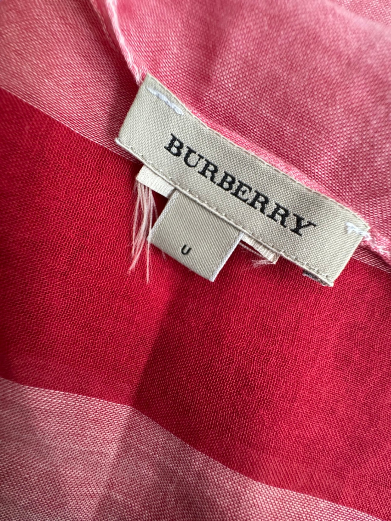 Schal Rot-Weiß kariert | Burberry