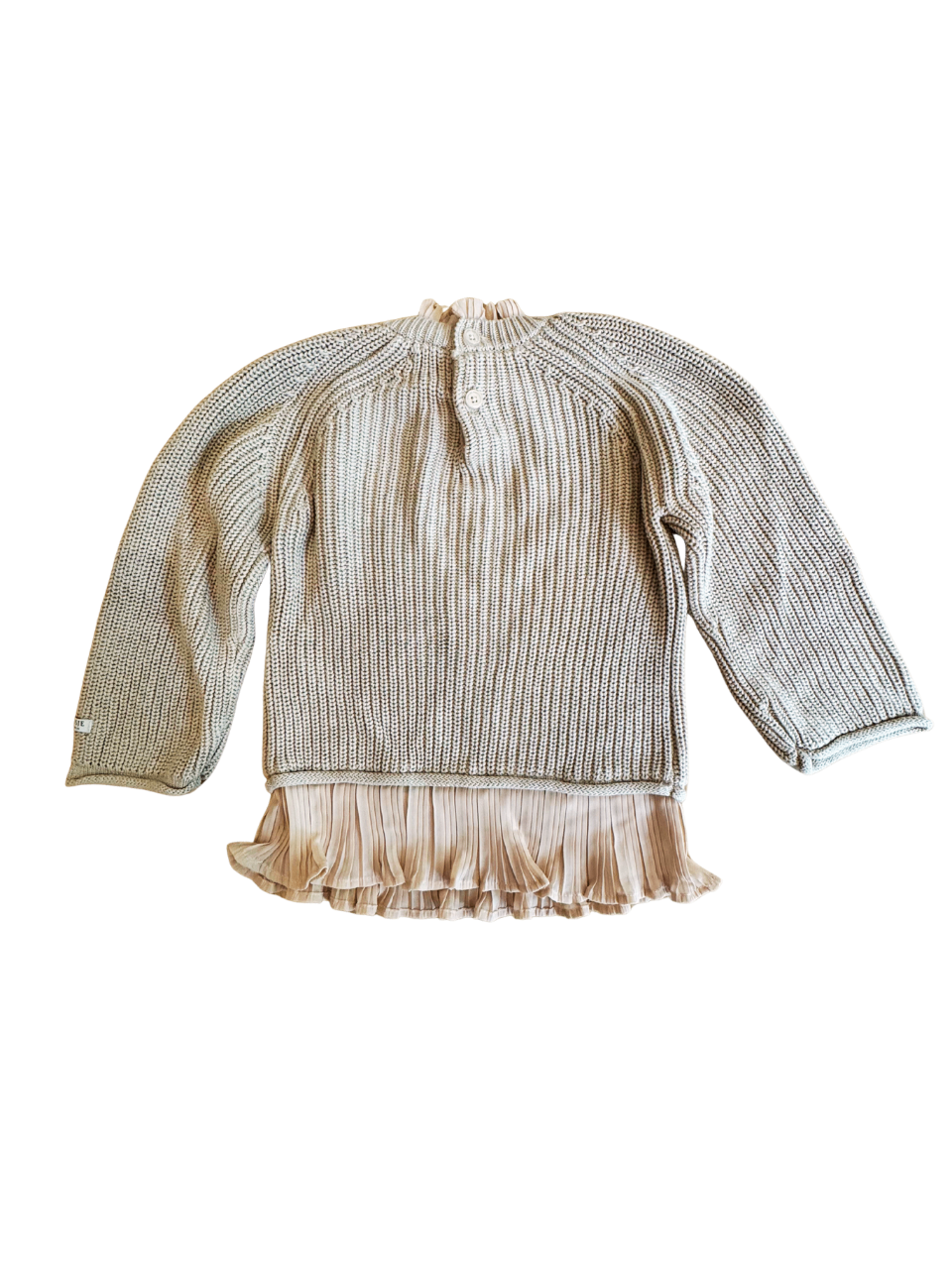 Pullover mit Rüschen Beige Gr.98 | Donsje