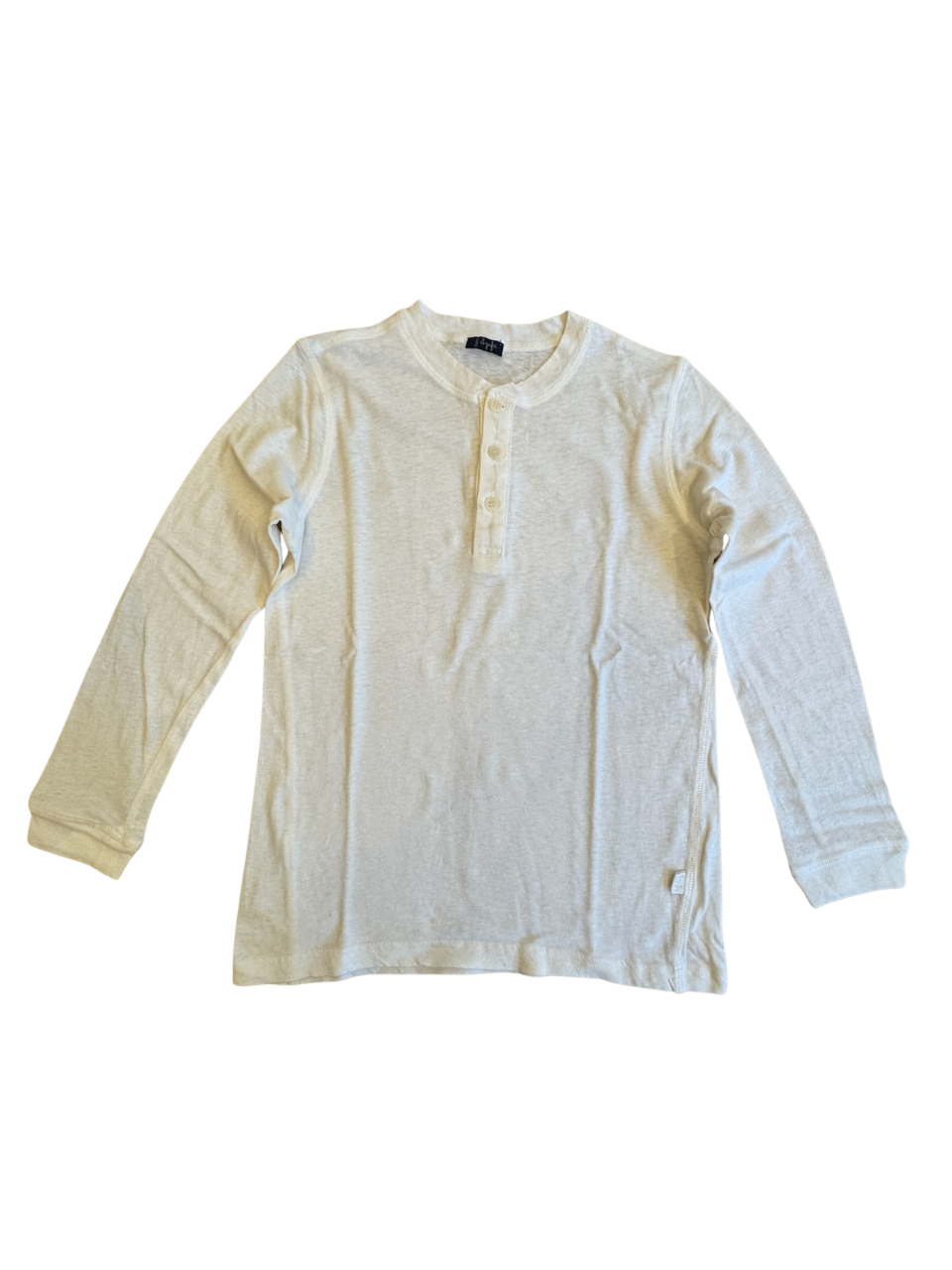 Longsleeve Creme mit Knopfleiste Gr.8 | il gufo