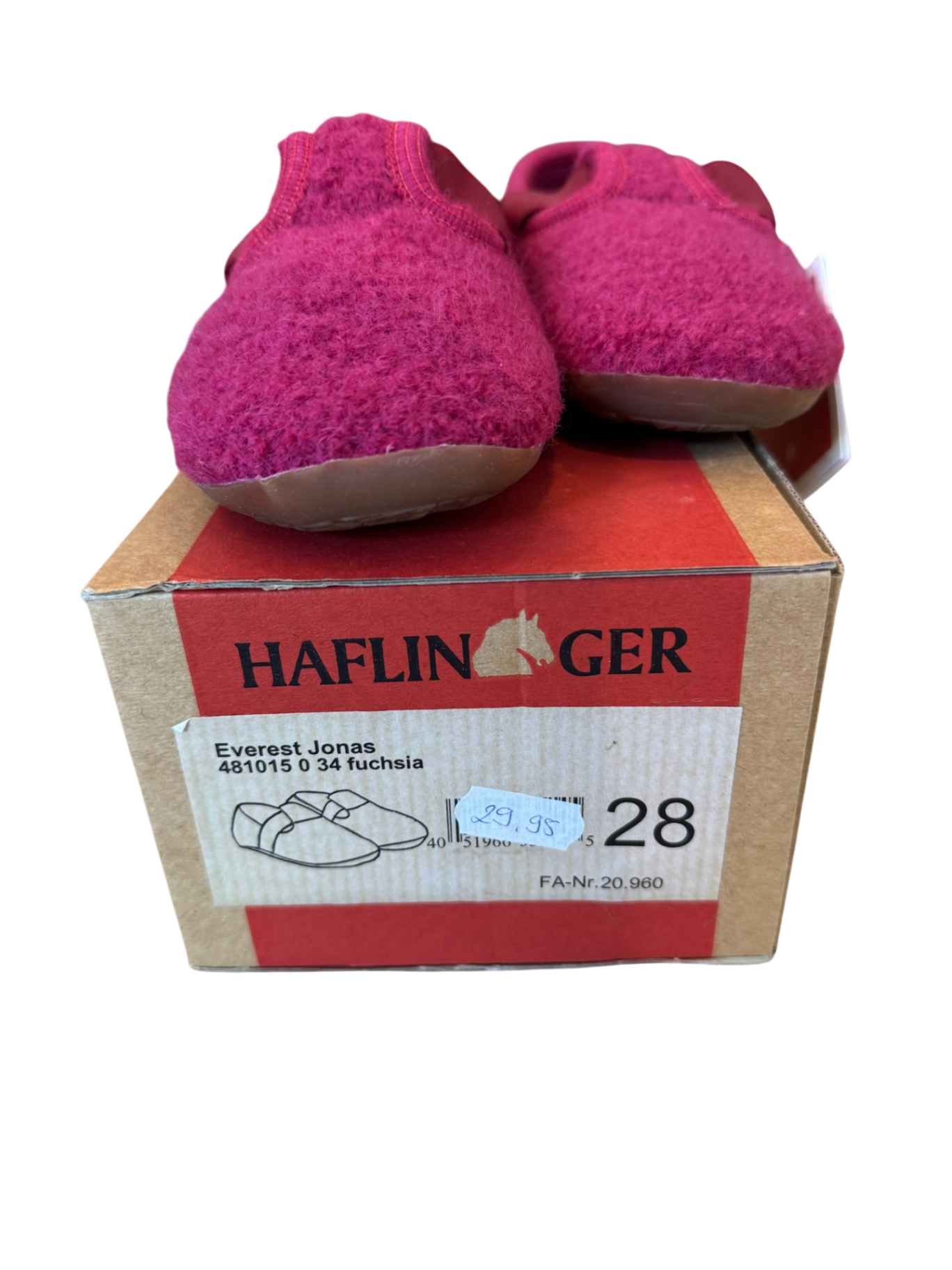 Hausschuh "Everest Jonas" Farbe fuchsia Gr.28 | Haflinger