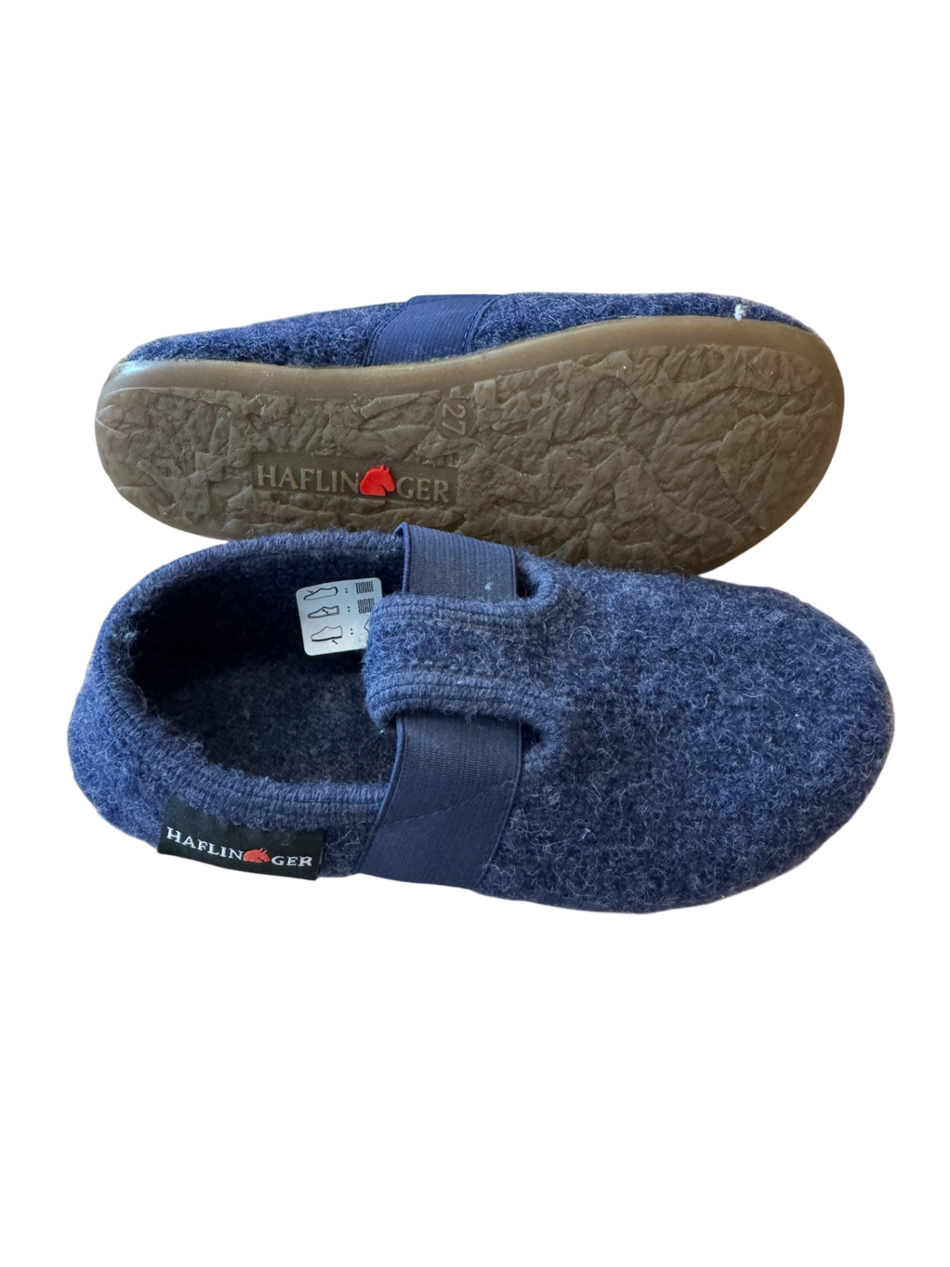 Baby Hausschuhe Wollfilz Jeans Gr.27 | Haflinger