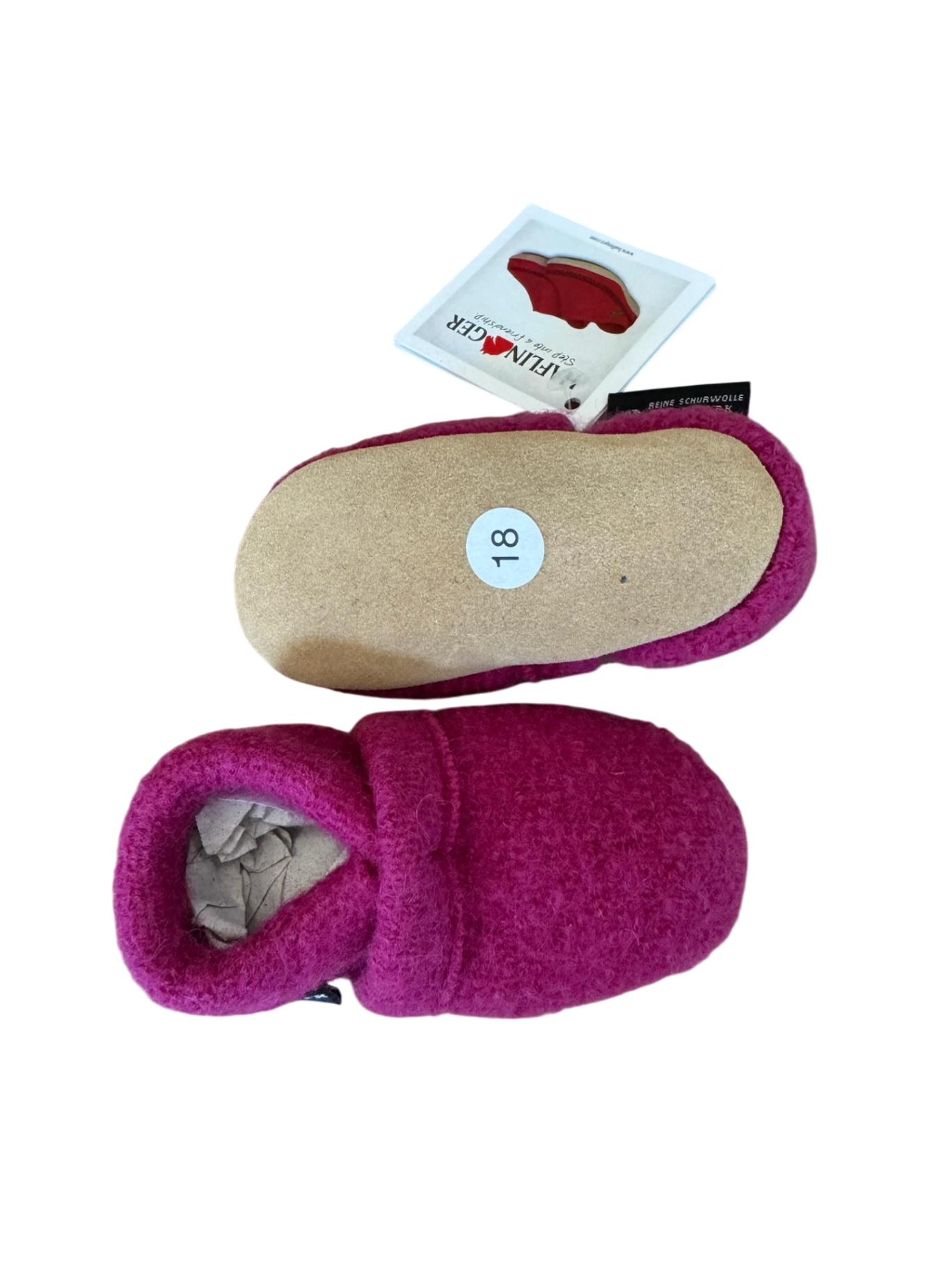 Hausschuh Baby Wolle Gr.18 | Haflinger