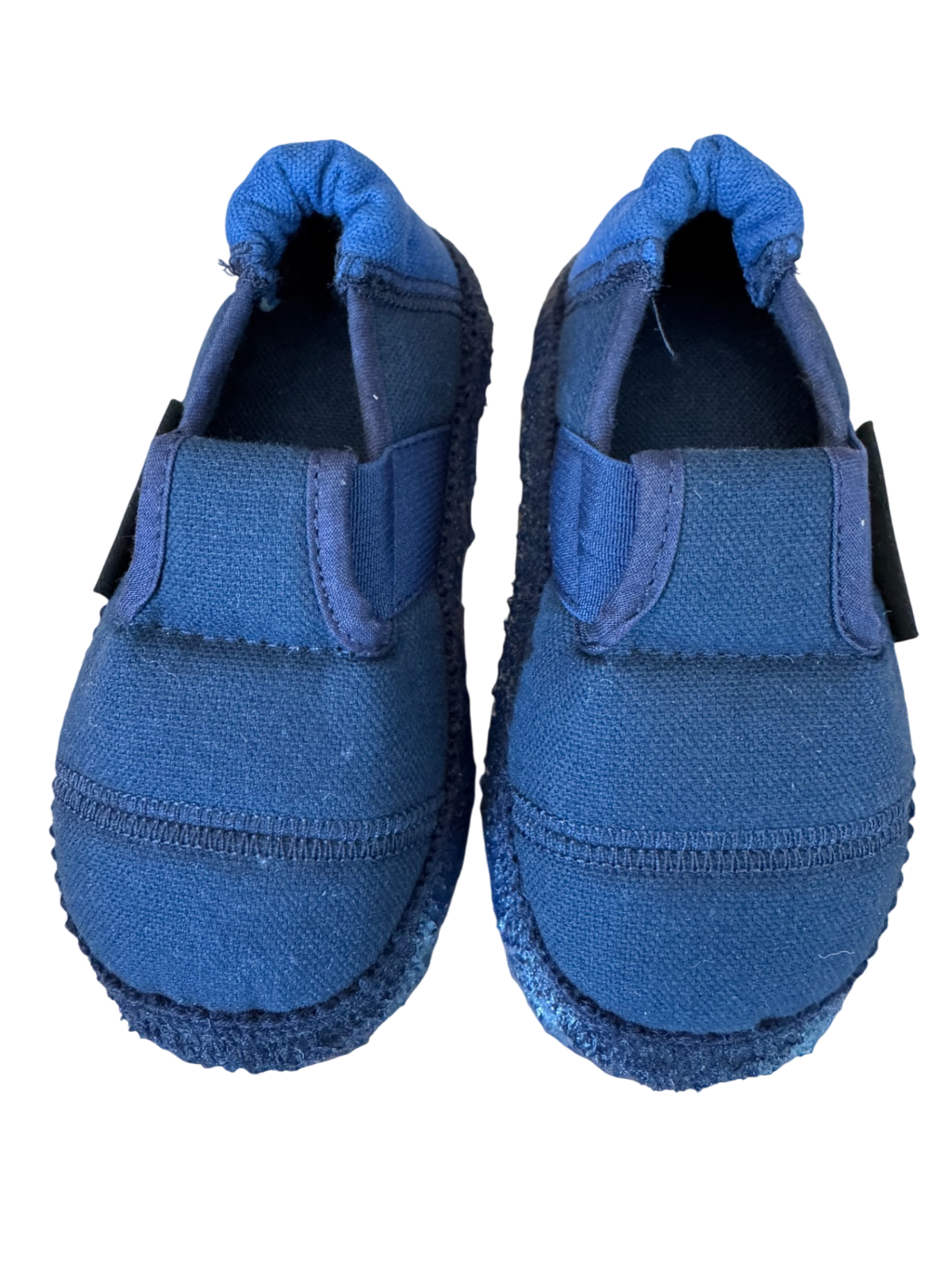 Hausschuhe Babyschuhe „Klette“ dunkelblau Gr.22 | Nanga