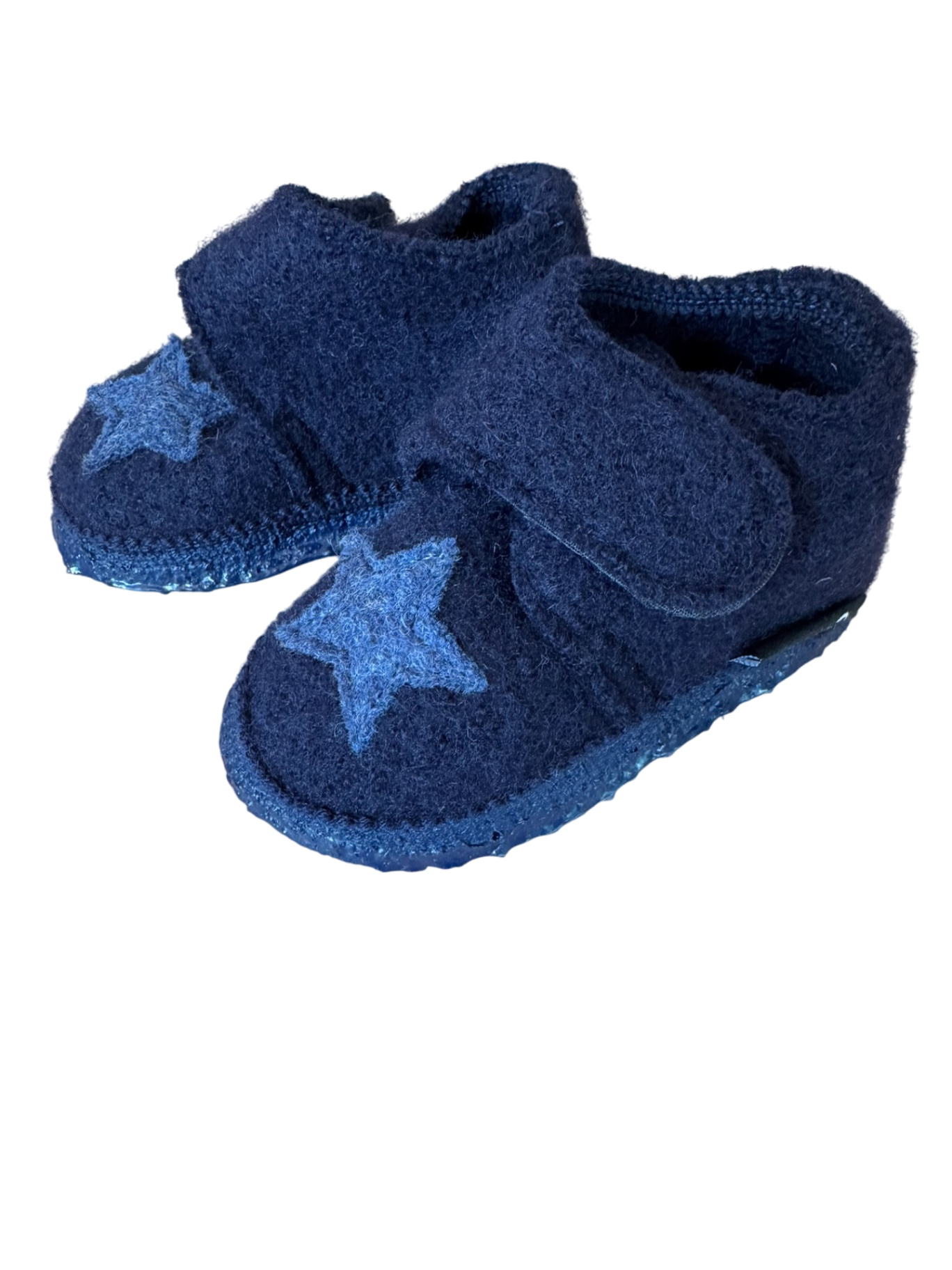 Hausschuhe Babyschuhe „Stern“ dunkelblau Gr.20 | Nanga