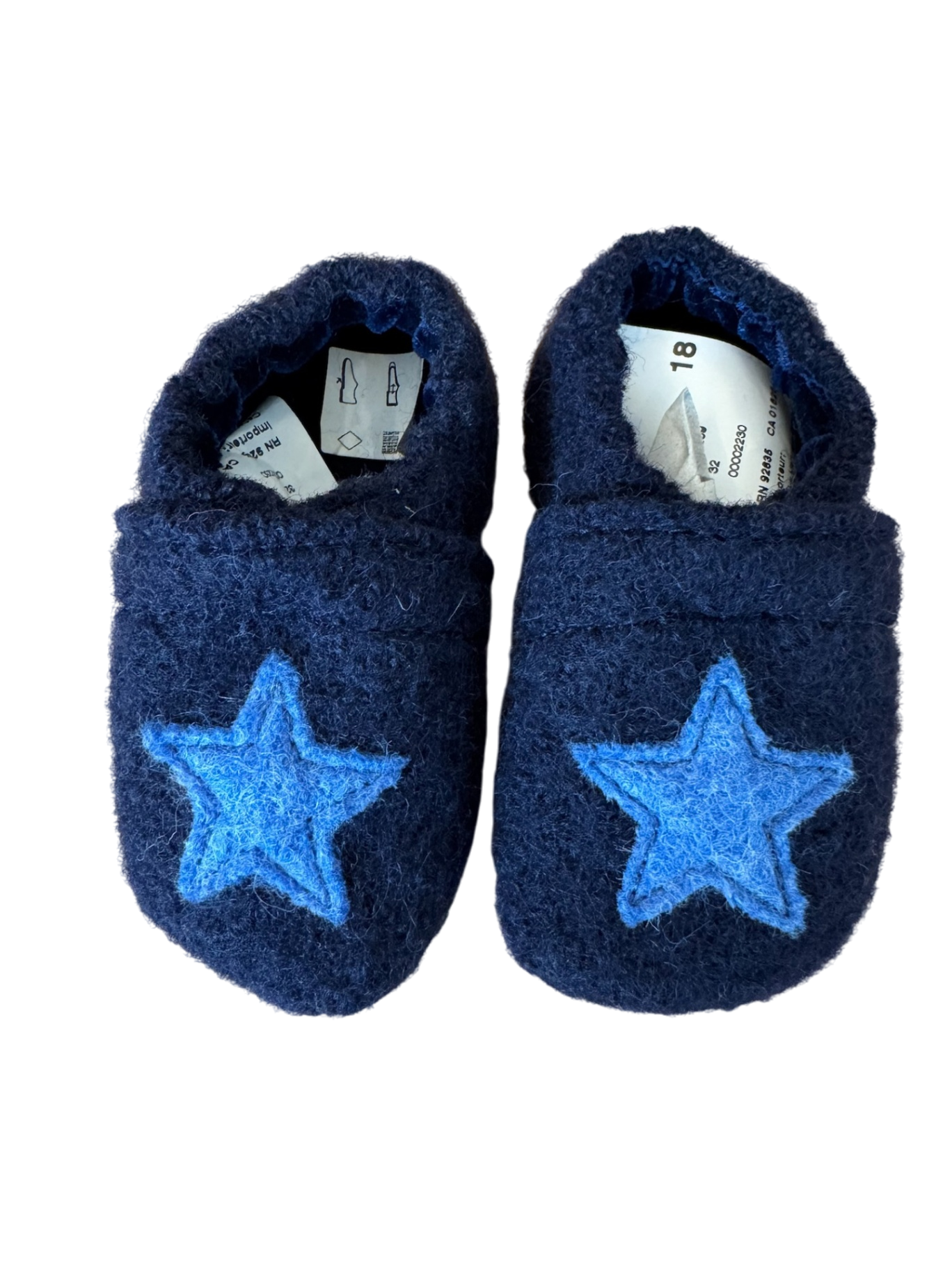 Hausschuhe Babyschuhe „Sternchen“ dunkelblau Gr.18 | Nanga