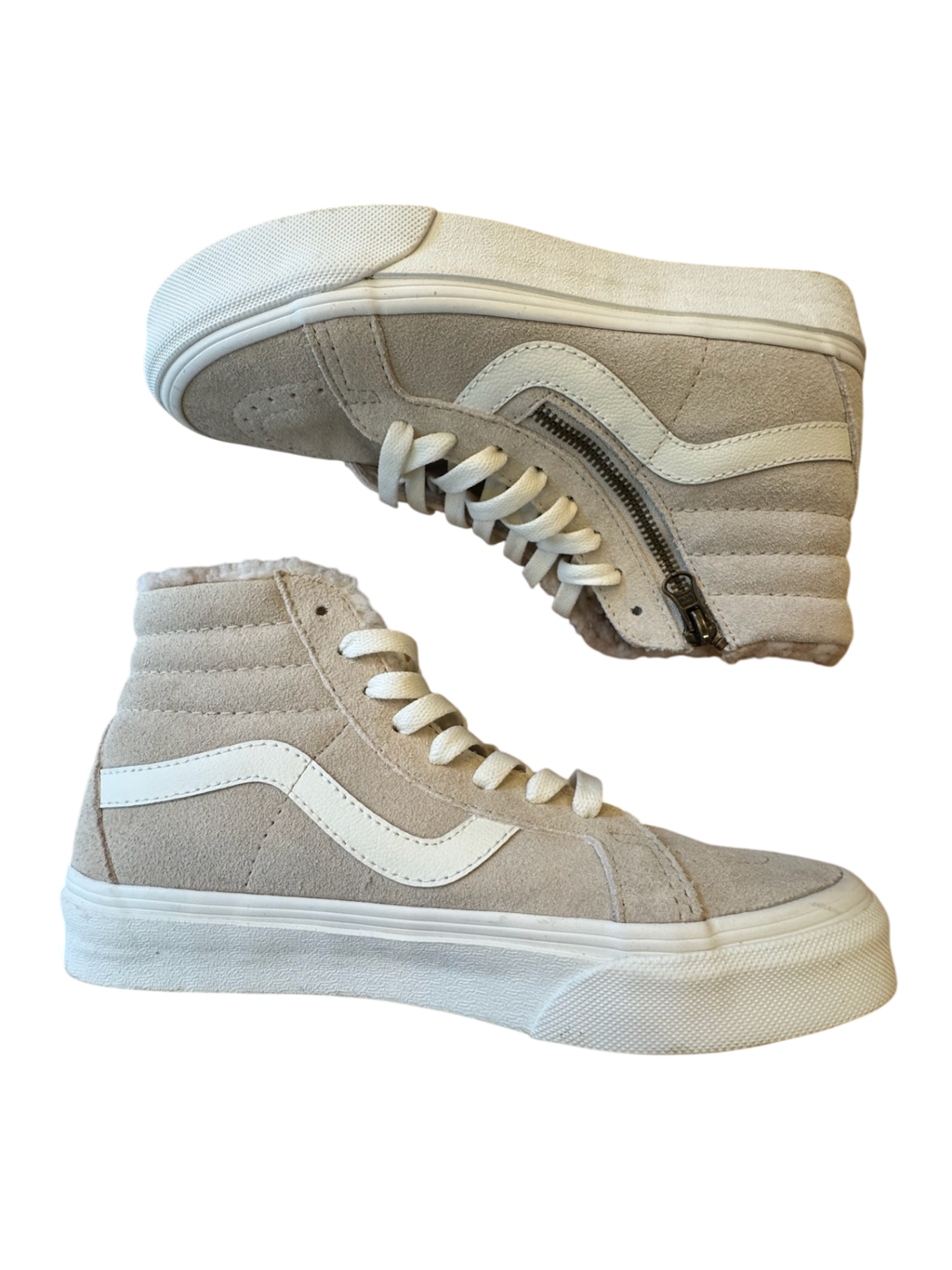 High-Top Sneaker Lammfell gefüttert Beige Gr.38 | Vans