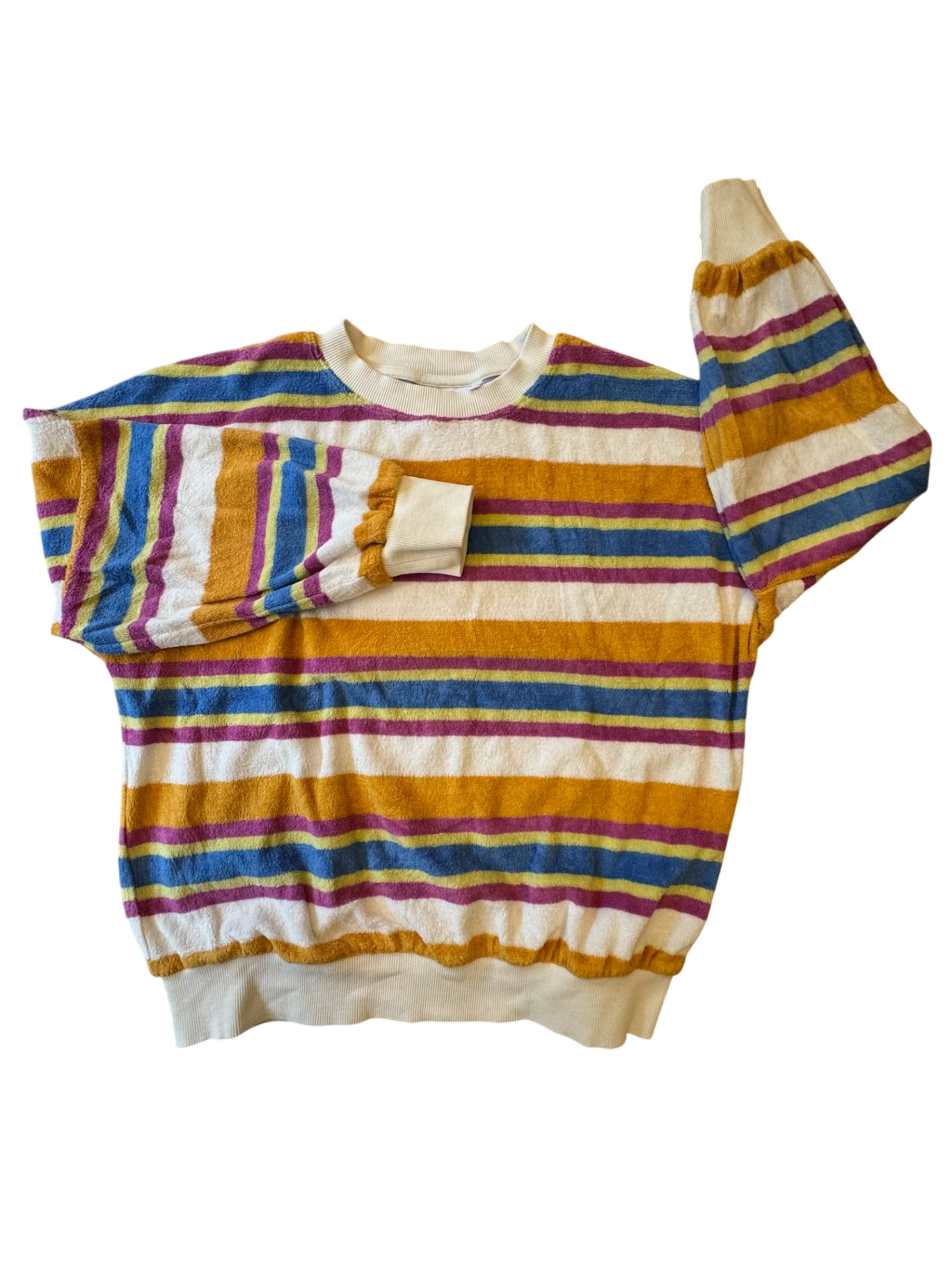 Frottee-Sweater Blockstreifen Multicolor Gr.152 | MOLO