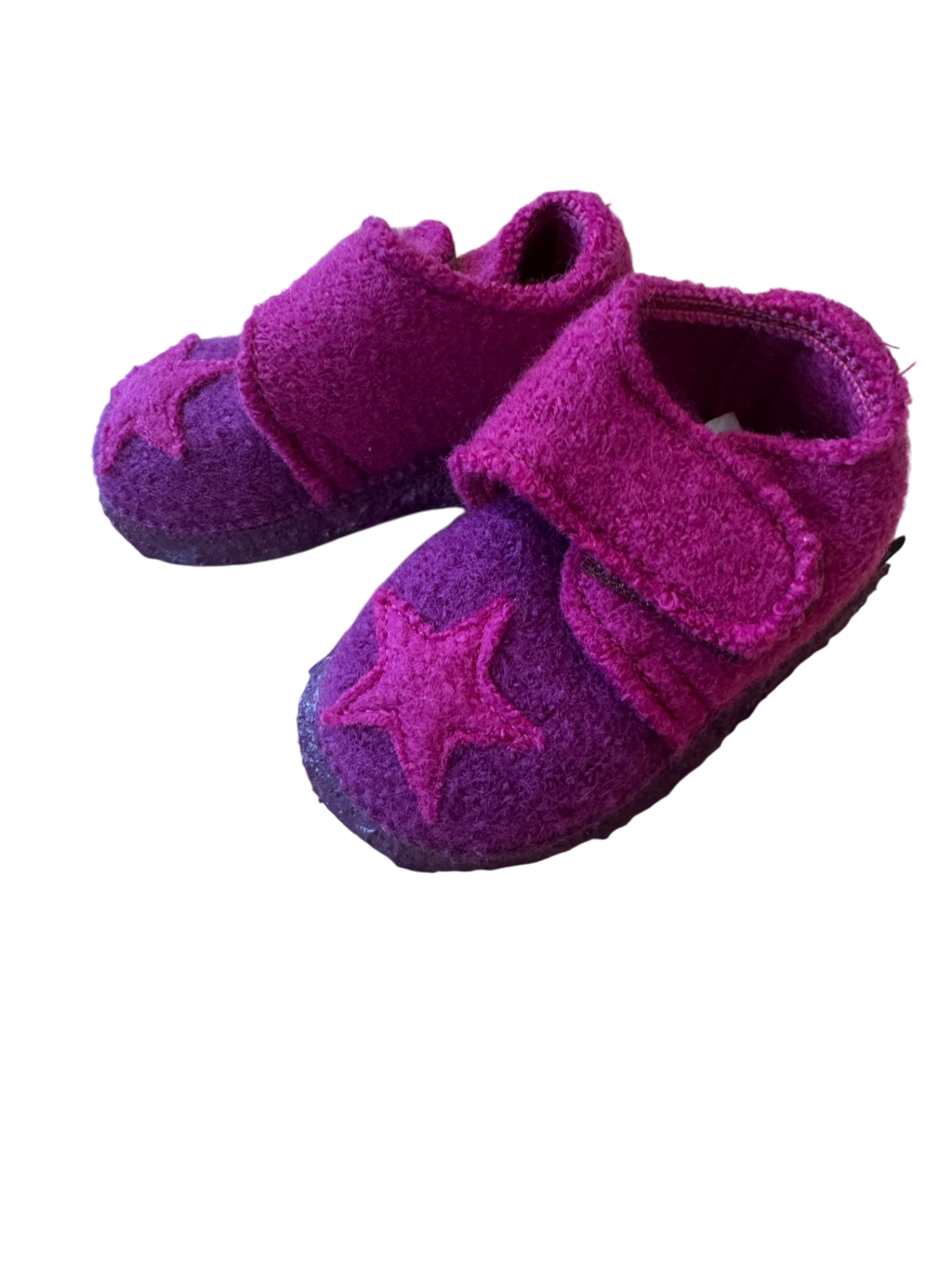 Hausschuhe Babyschuhe "Stern" bordeaux Gr.19 | Nanga