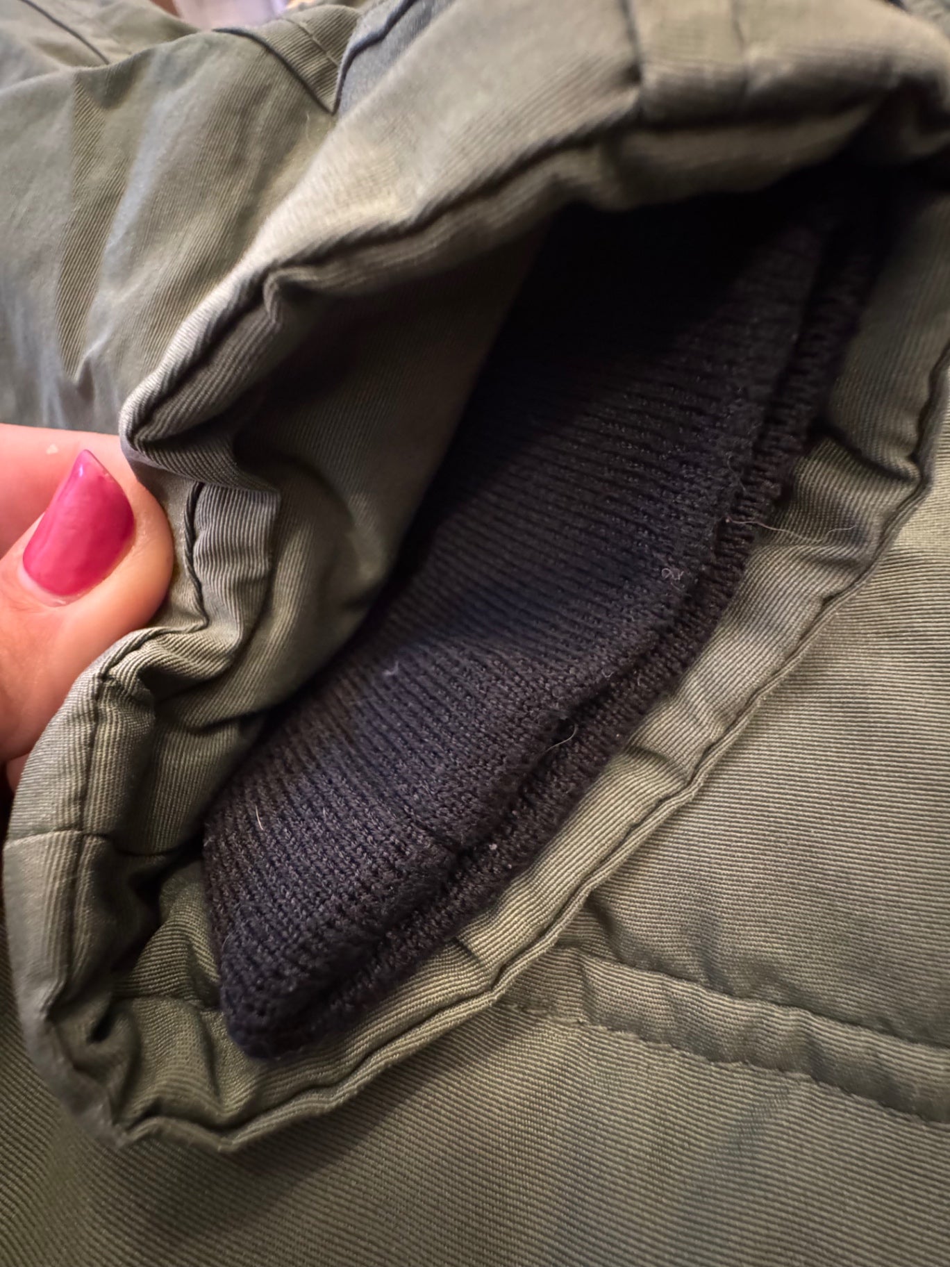 Parka mit abnehmbarer Fell Kapuze Olive Gr.10 | Woolrich