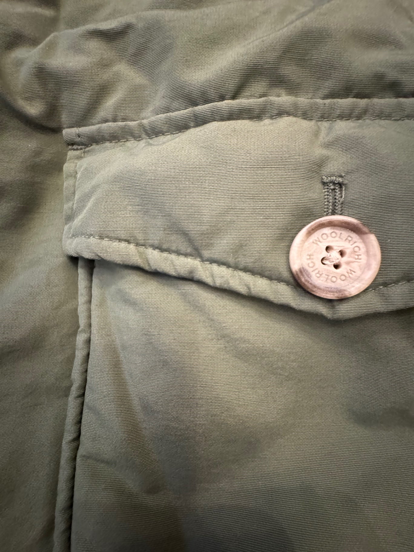 Parka mit abnehmbarer Fell Kapuze Olive Gr.10 | Woolrich