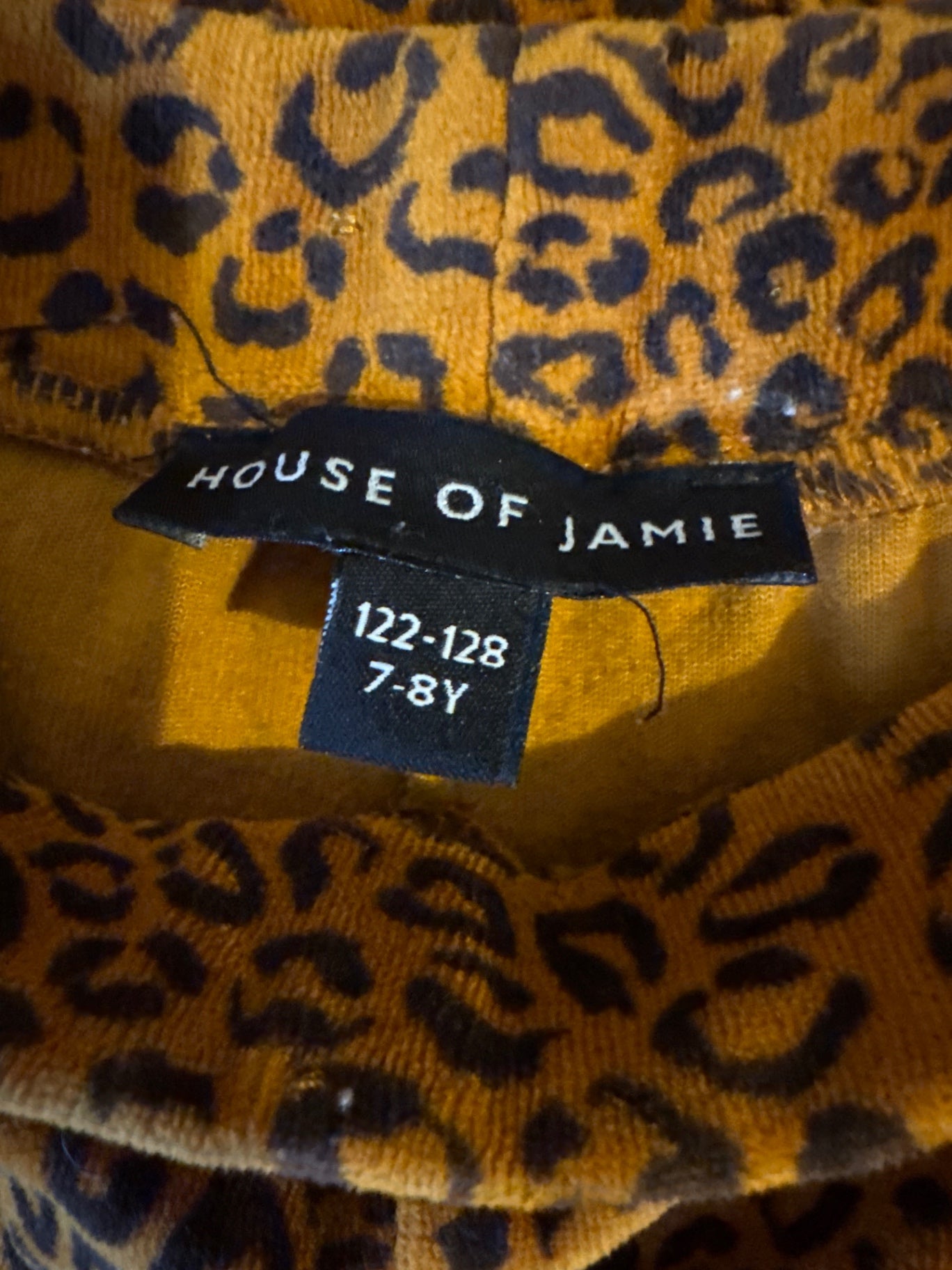 Schlaghose Orange mit Leopardmuster Gr. | House of Jamie