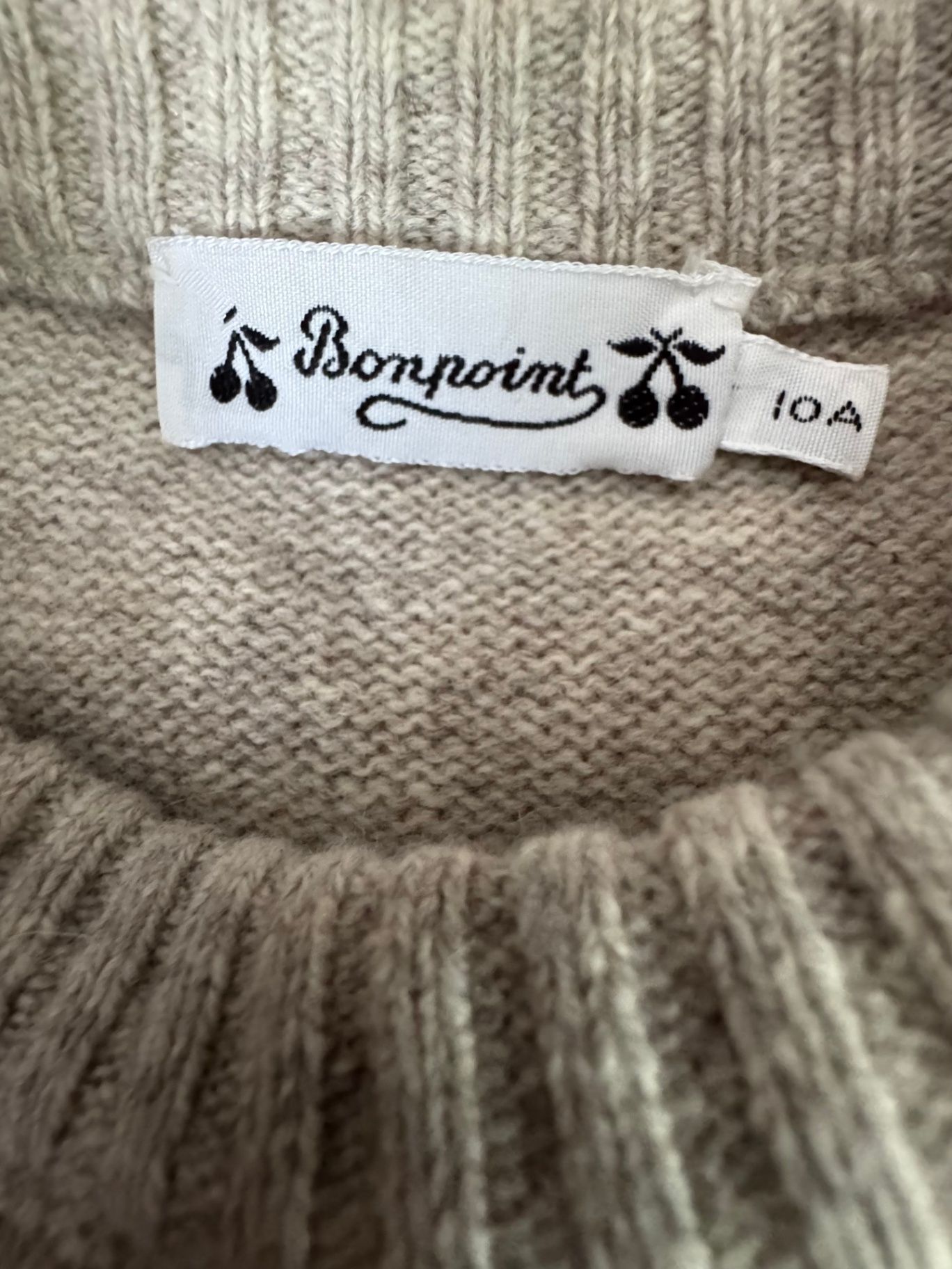 im Norweger-Stil Rundhals Beige Gr.10 | Bonpoint