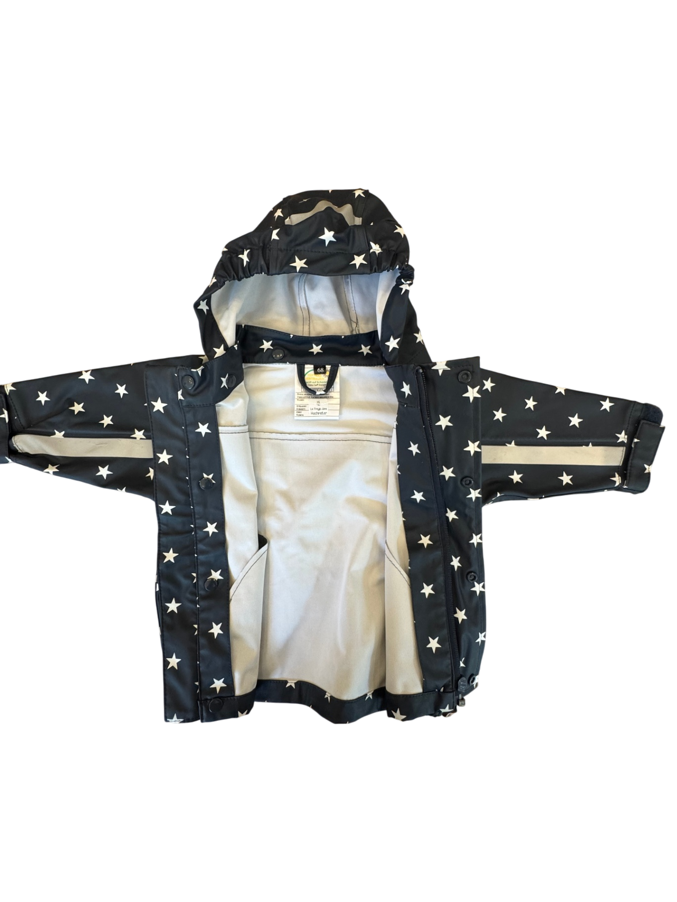 Regenjacke Blau mit Sternen Gr.68 | BMS