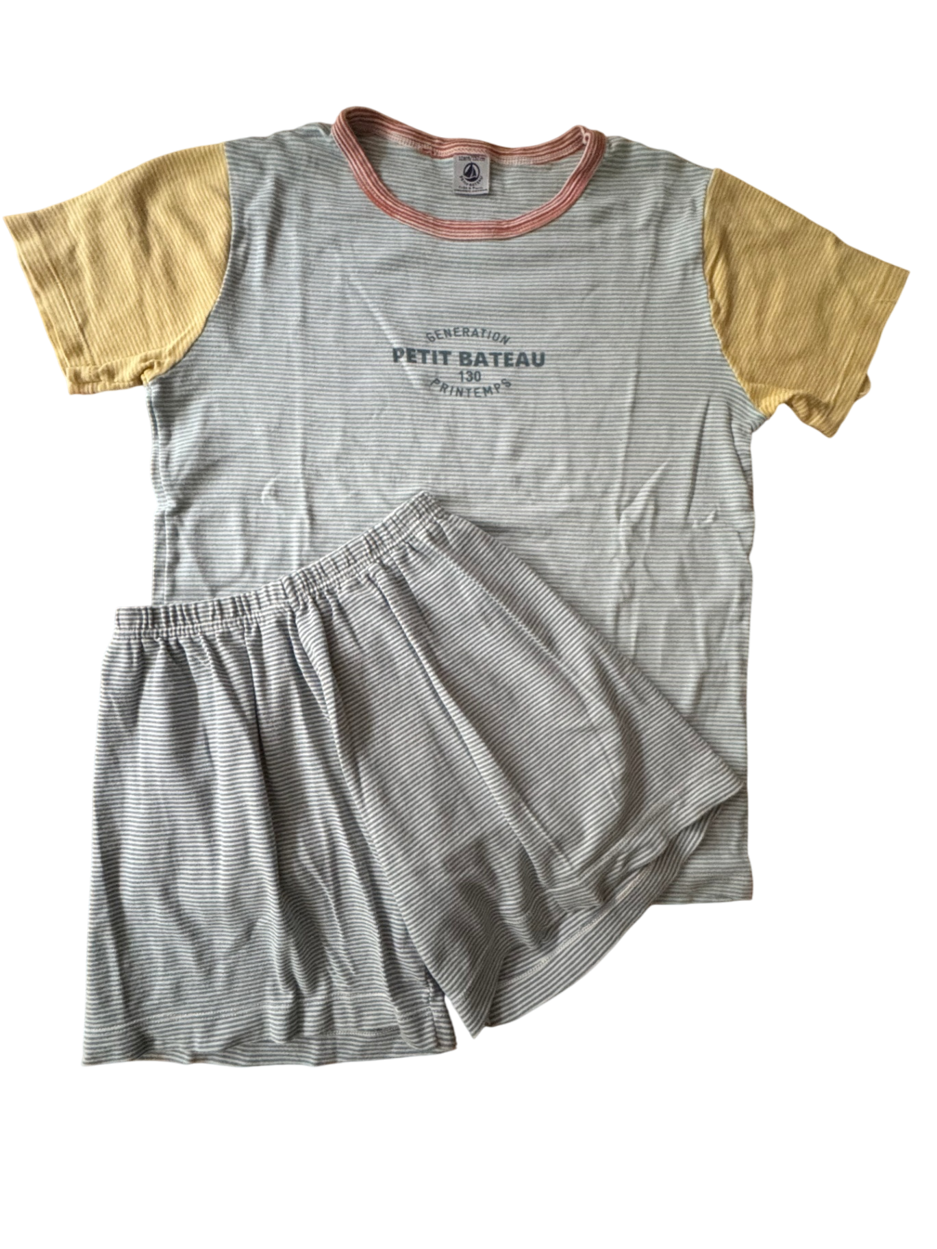 Pyjama Grau, Gelb, Rosa, Weiß, Schwarz Gr.152 | Petit Bateau