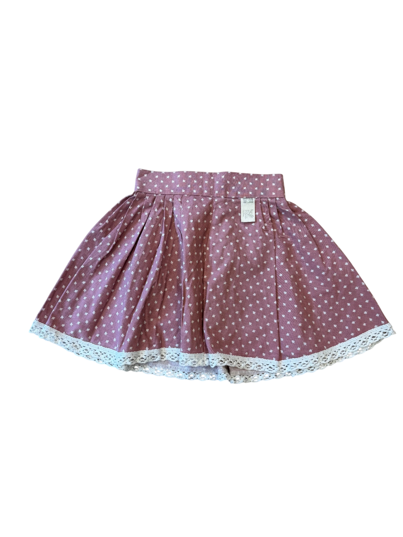 Rock Rosa mit weißen Punkten Gr.80 | Handmade