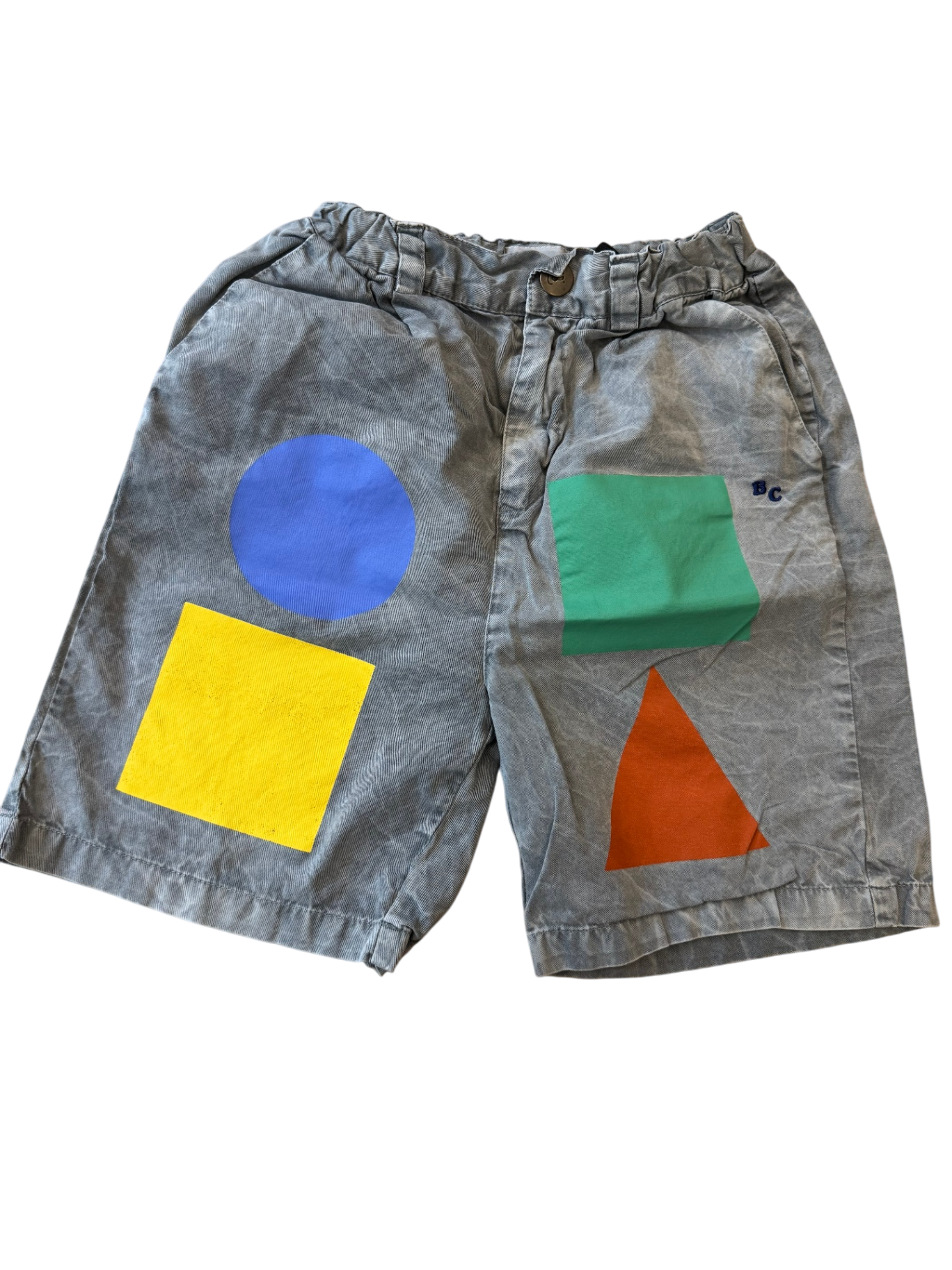 Shorts Grau mit bunten Formen Gr.128 | Bobo Choses