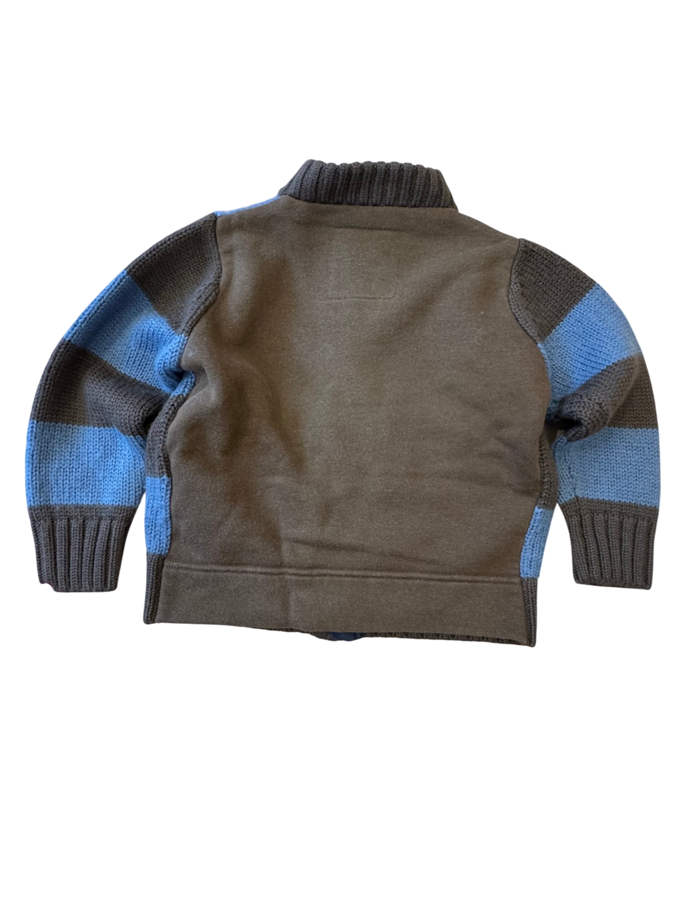 Jacke Blau und Grau gestreift Gr.92 | Unbekannt