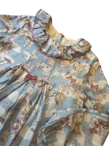 Kleid hellblau mit maritimem Print Gr.110/116 | tutto piccolo