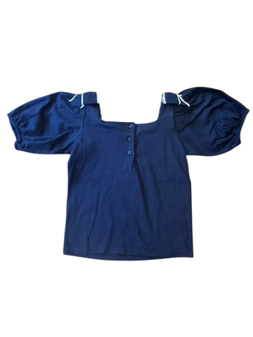 Bluse Kurzarm Marineblau Gr.116 | Janie and Jack