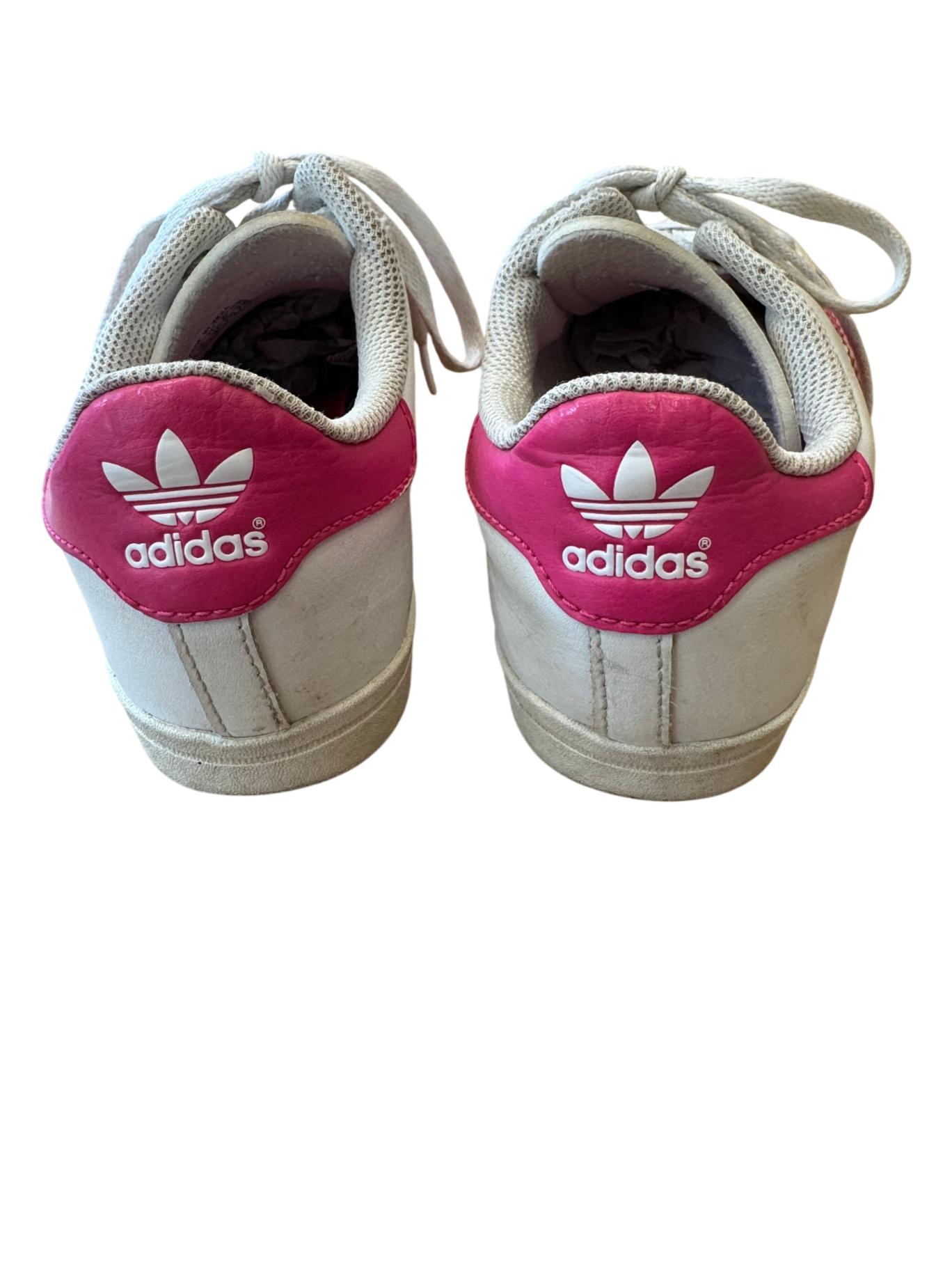 Turnschuhe Weiß mit pinken Streifen Gr.35 | Adidas