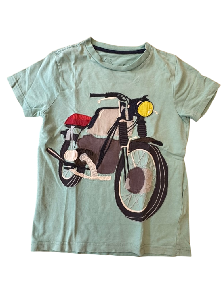 T-Shirt Mint mit Biker-Motiv Gr.10 | Mini Boden