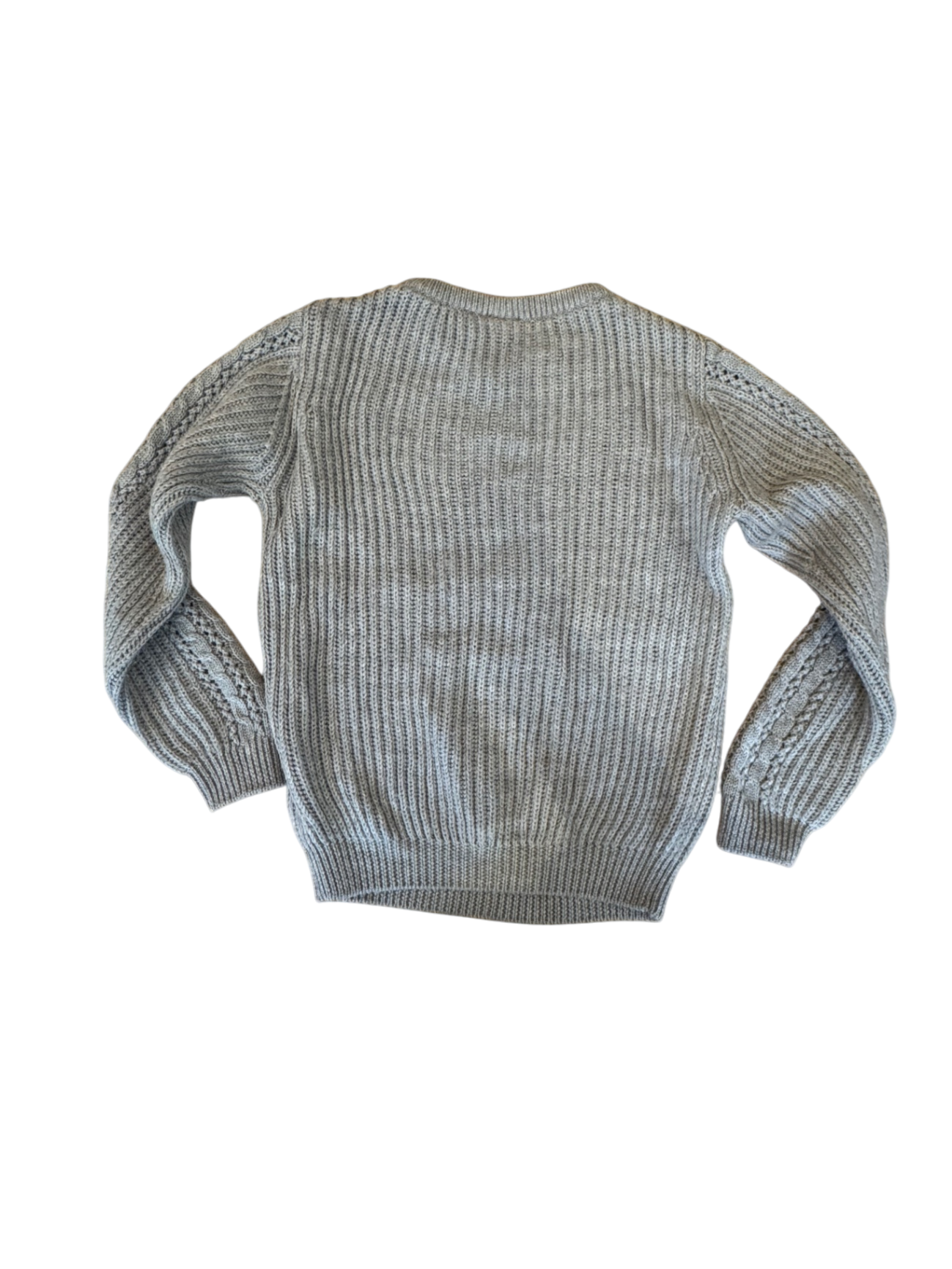 Pulli mit Lochmuster Grau Gr.128 | FUB