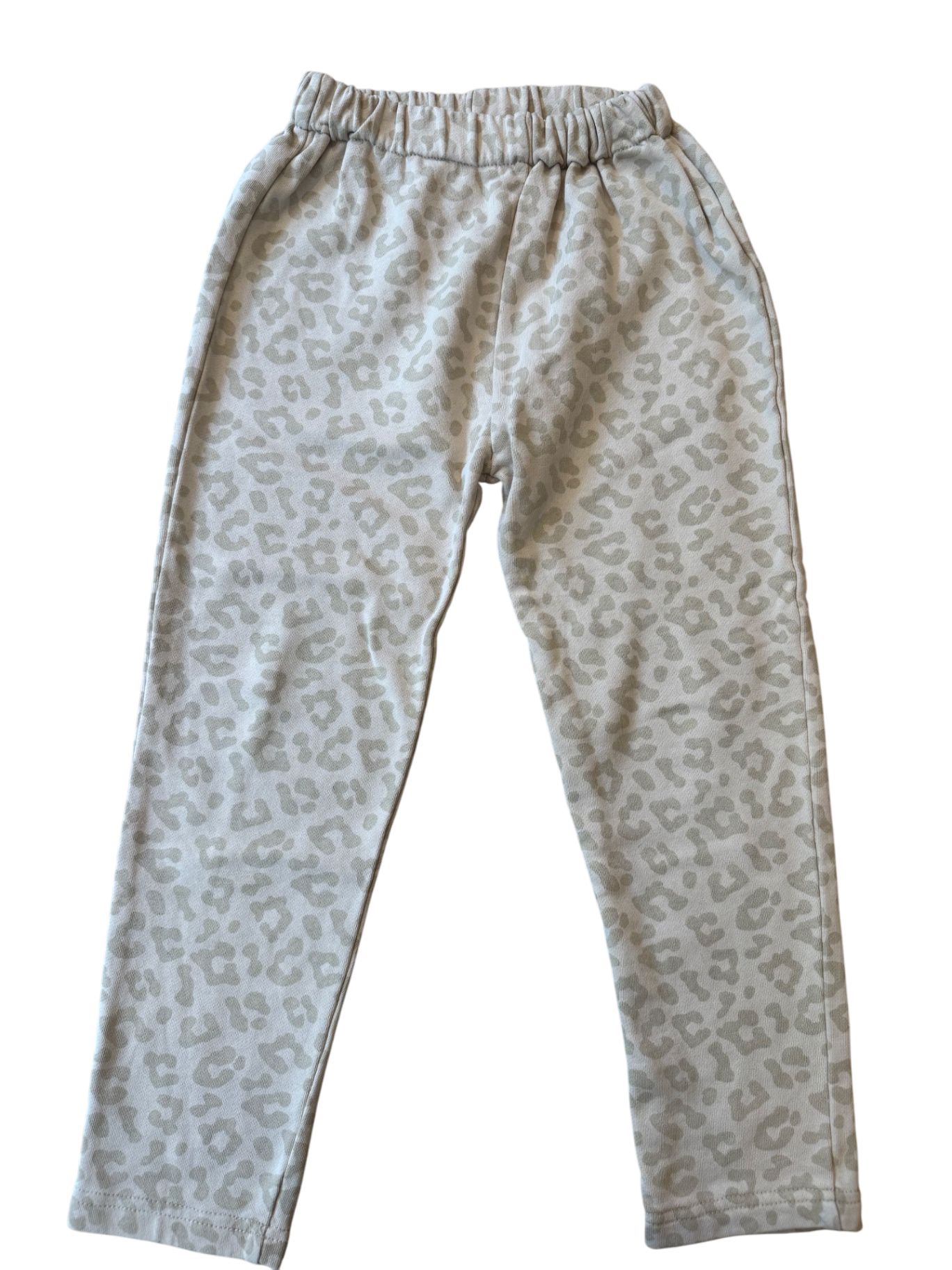 Jogginghose Beige mit Leopardmuster Gr.122 | Leevje