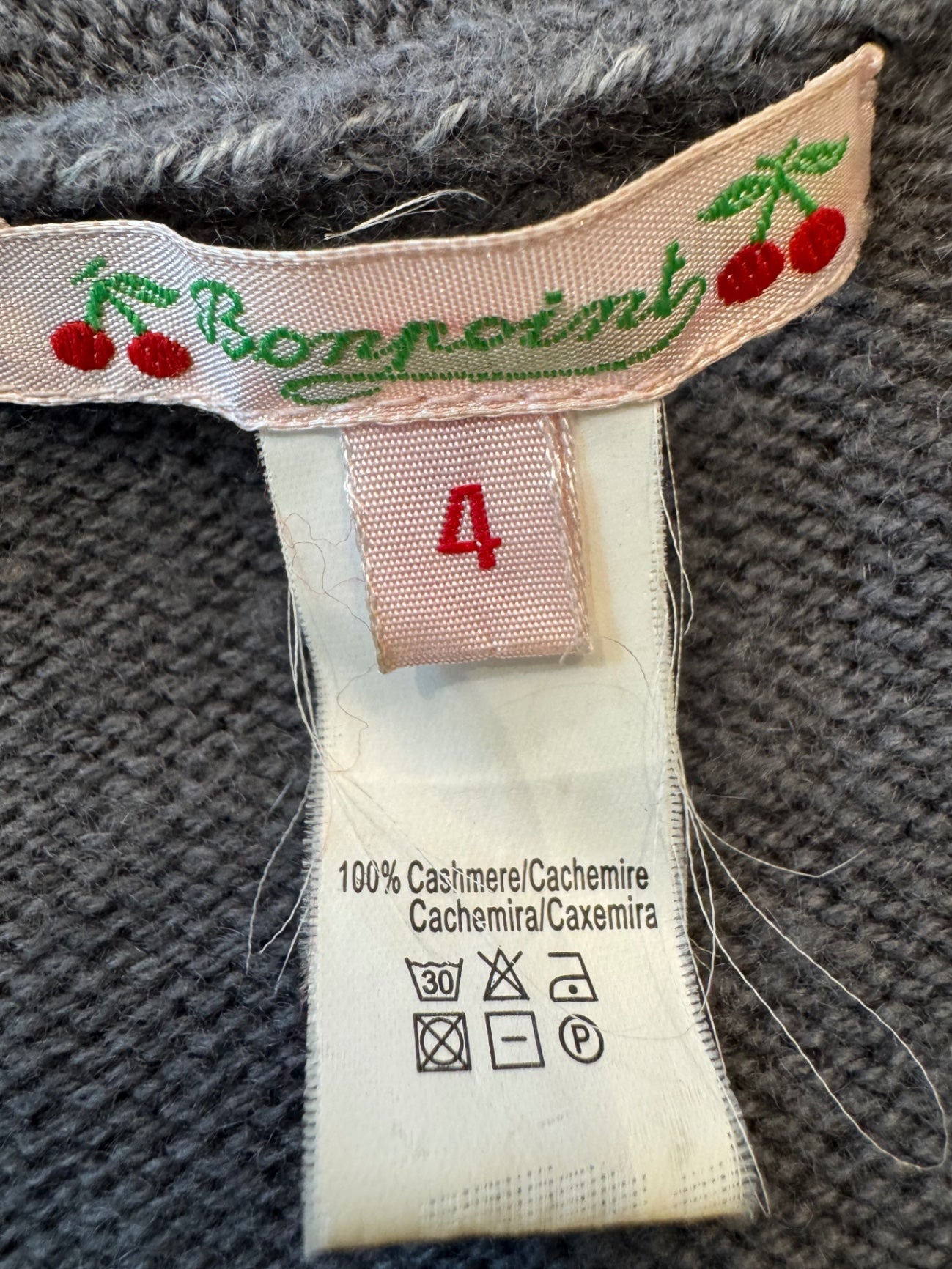 Mütze Balaklava Kaschmir Dunkelgrau Gr. 4 | Bonpoint