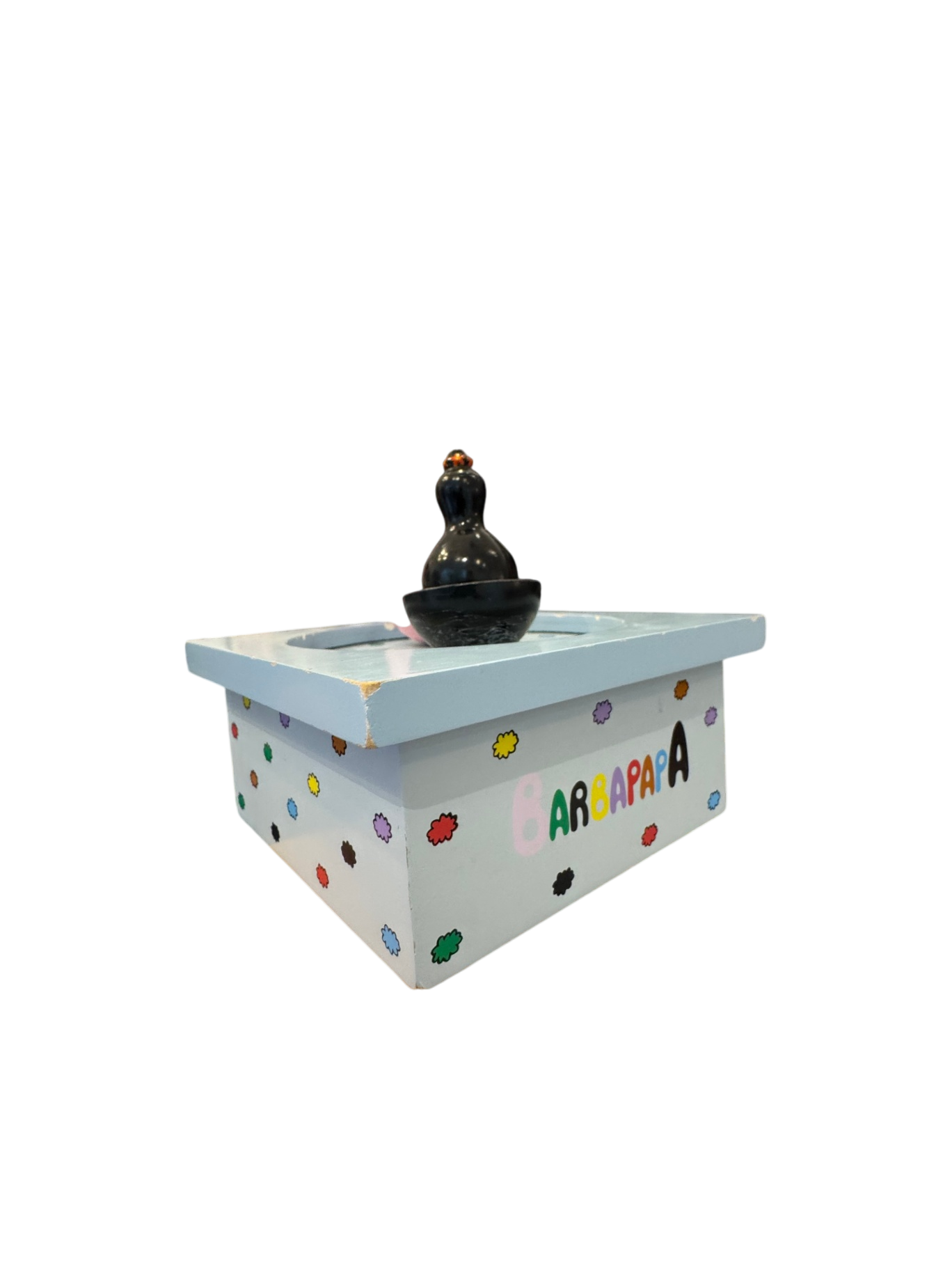 Spielguhr mit tanzenden, beweglichen Holzfiguren | Barbapapa