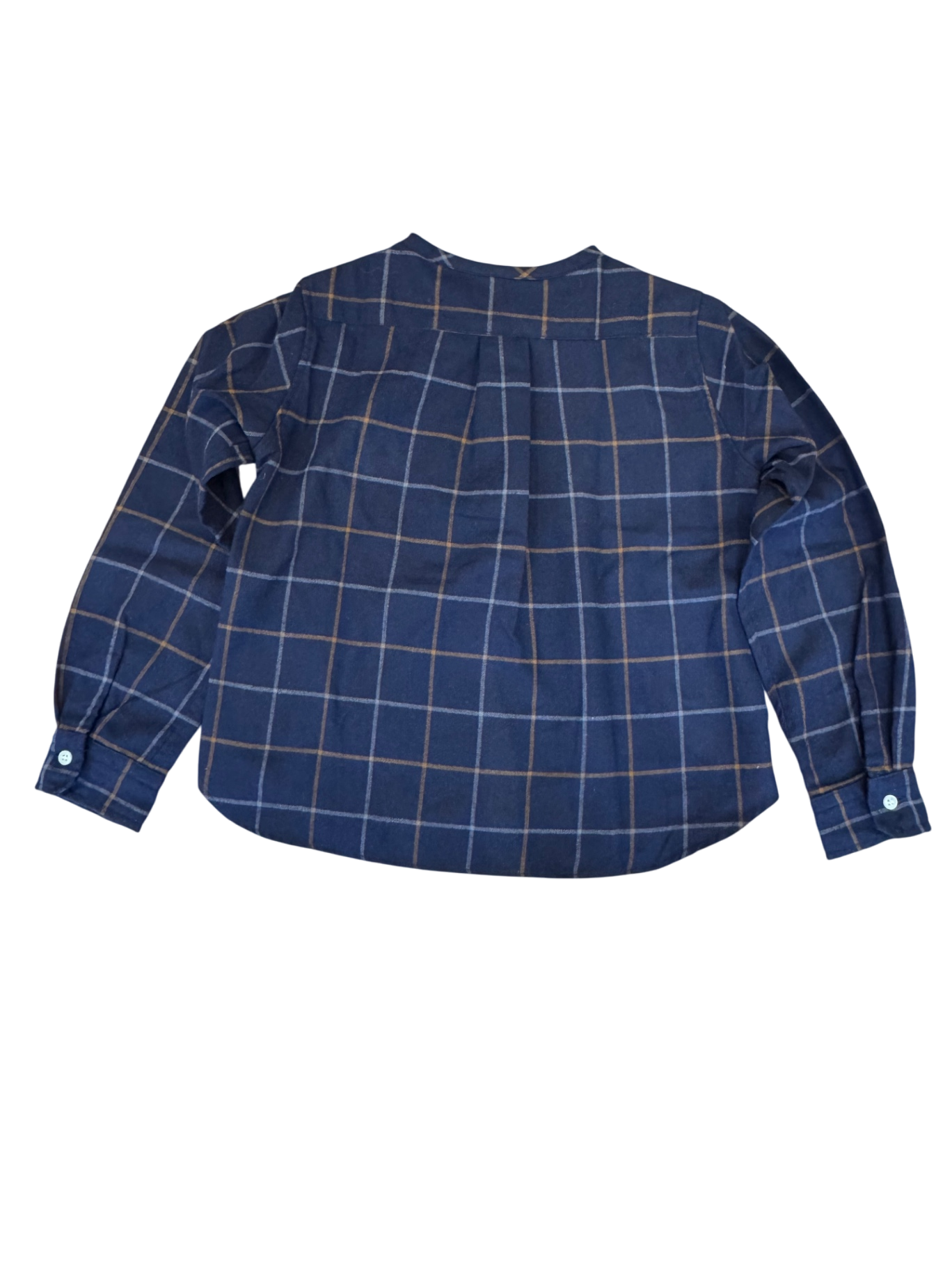 Bluse Blau  kariert Flanell Gr.128 | East End