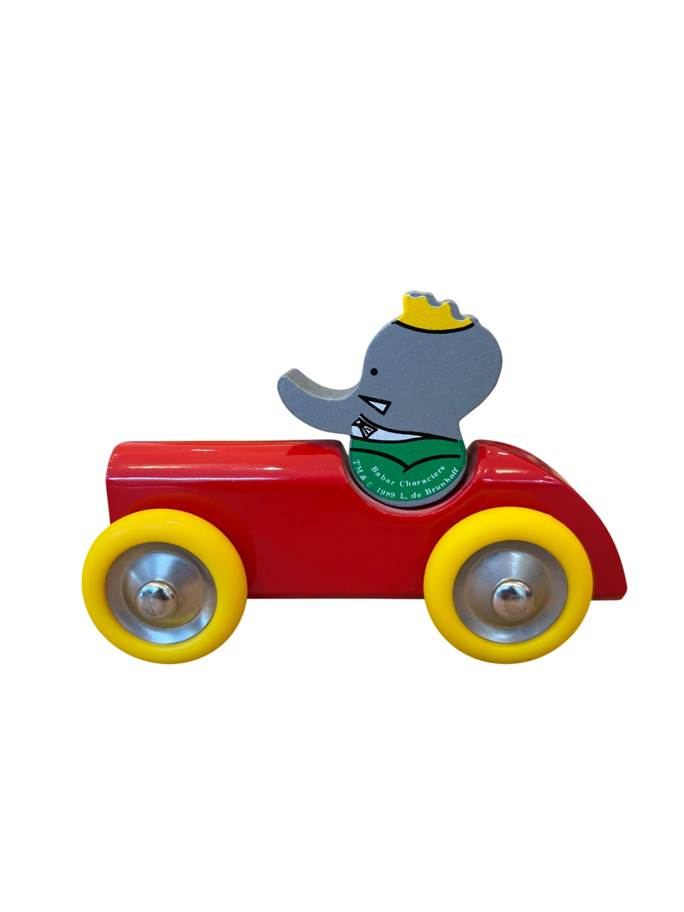 Holz Babar Figur im Auto | Vilac