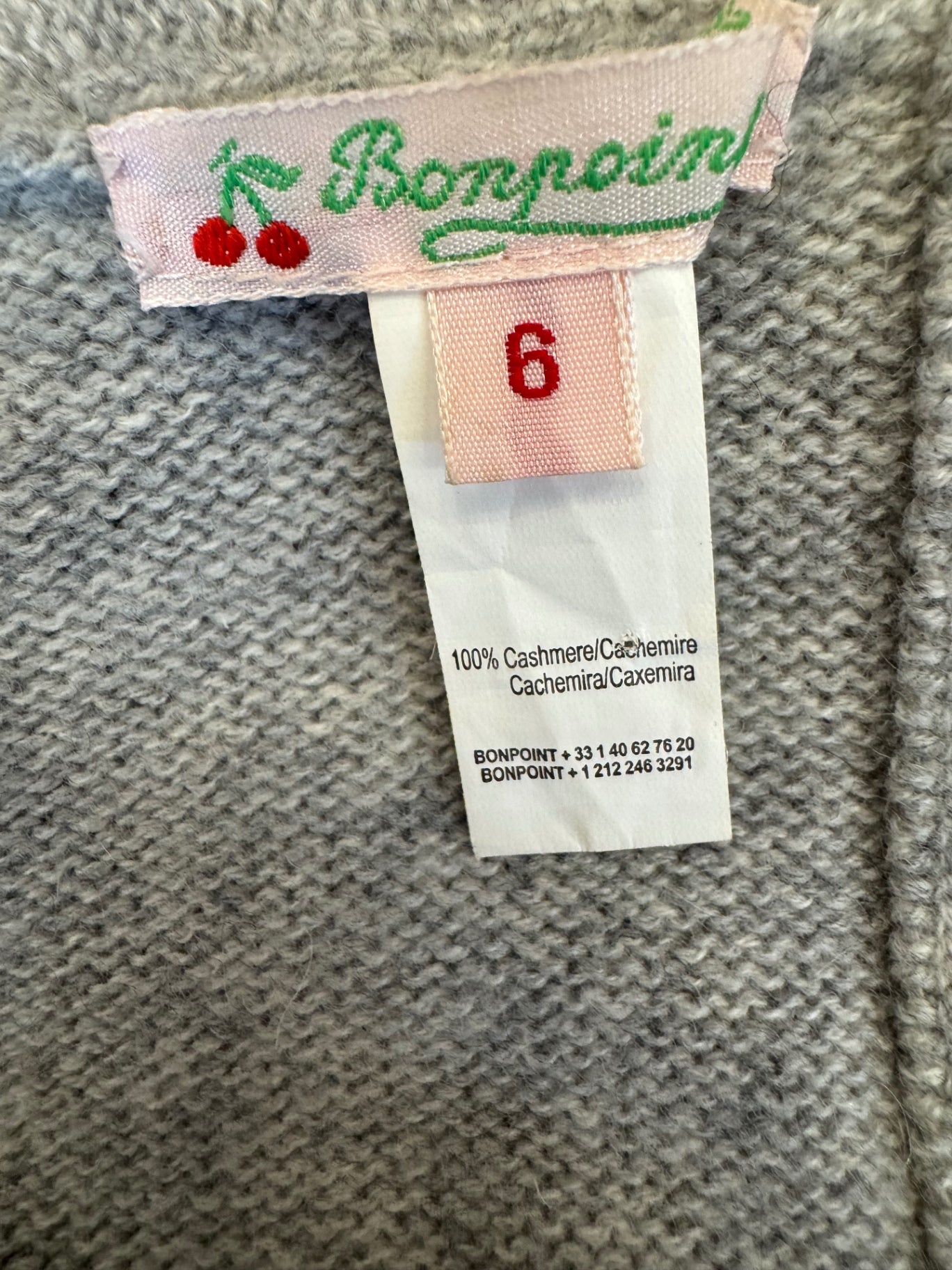 Mütze Balaklava Grau Gr.6 | Bonpoint