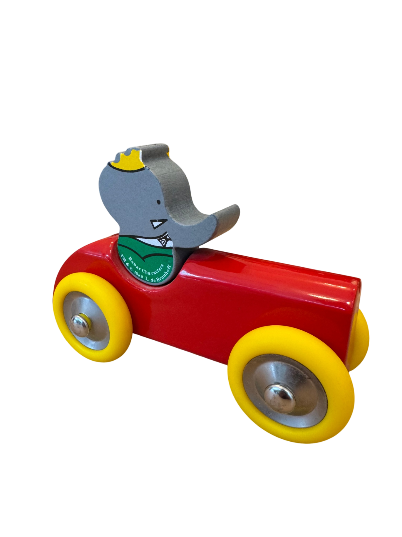 Holz Babar Figur im Auto | Vilac