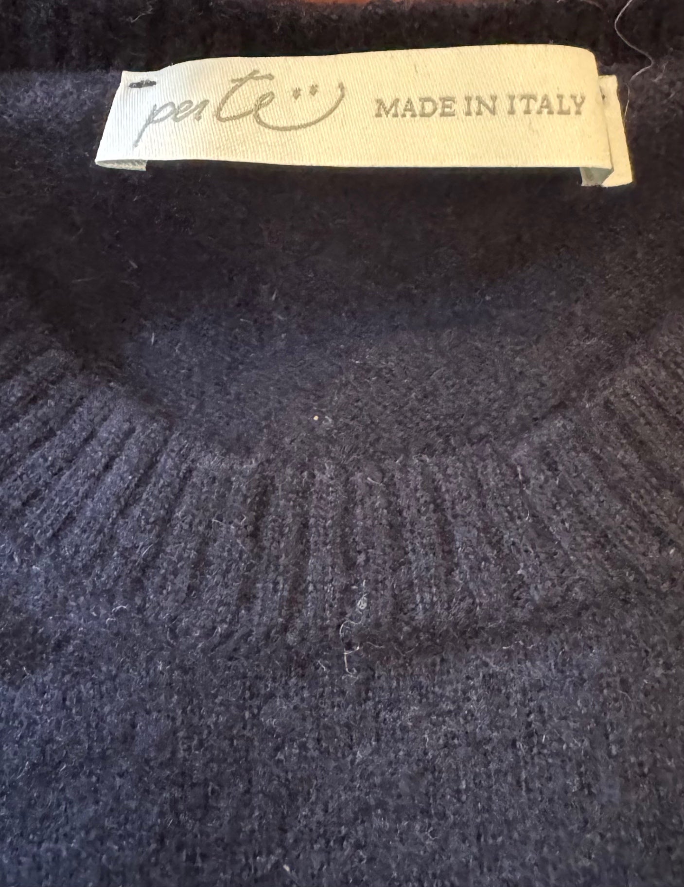 Pullover Dunkelblau mit Dino Merino-Kaschmir-Mix Gr.116 | Per te
