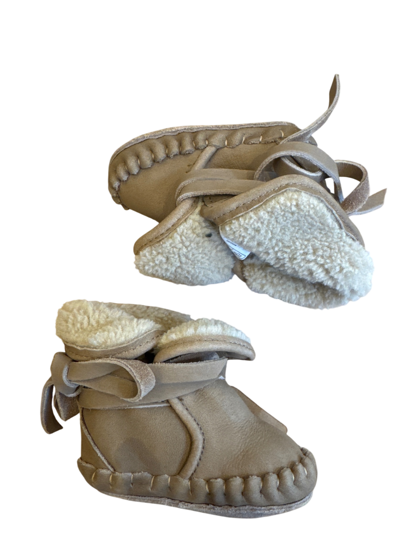 Lammfell,schuhe, Baby Schuhe braun Gr.15/16 | Donsje