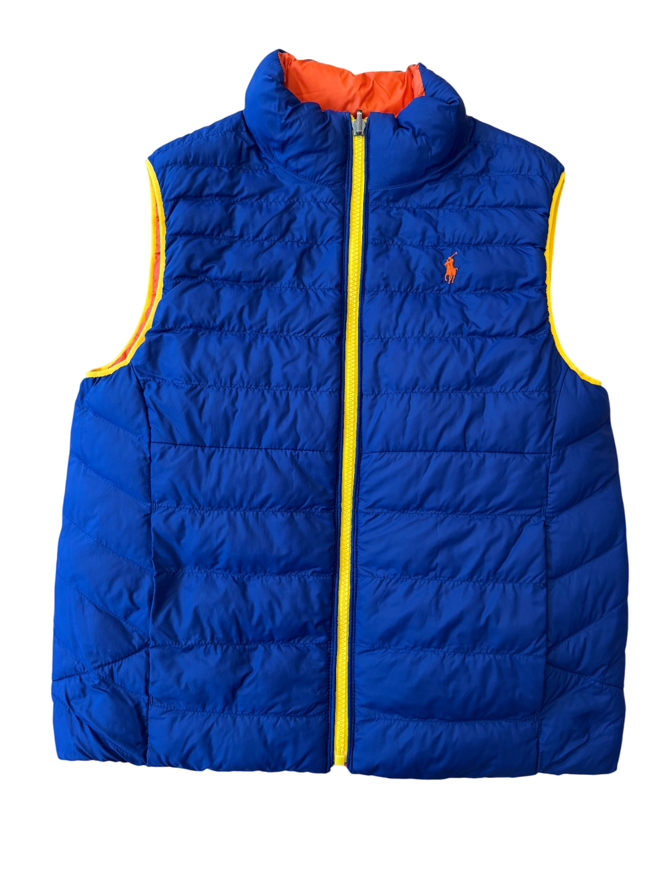 Daunenweste zum Wenden Orange, Blau Gr.10-12 | Polo Ralph Lauren