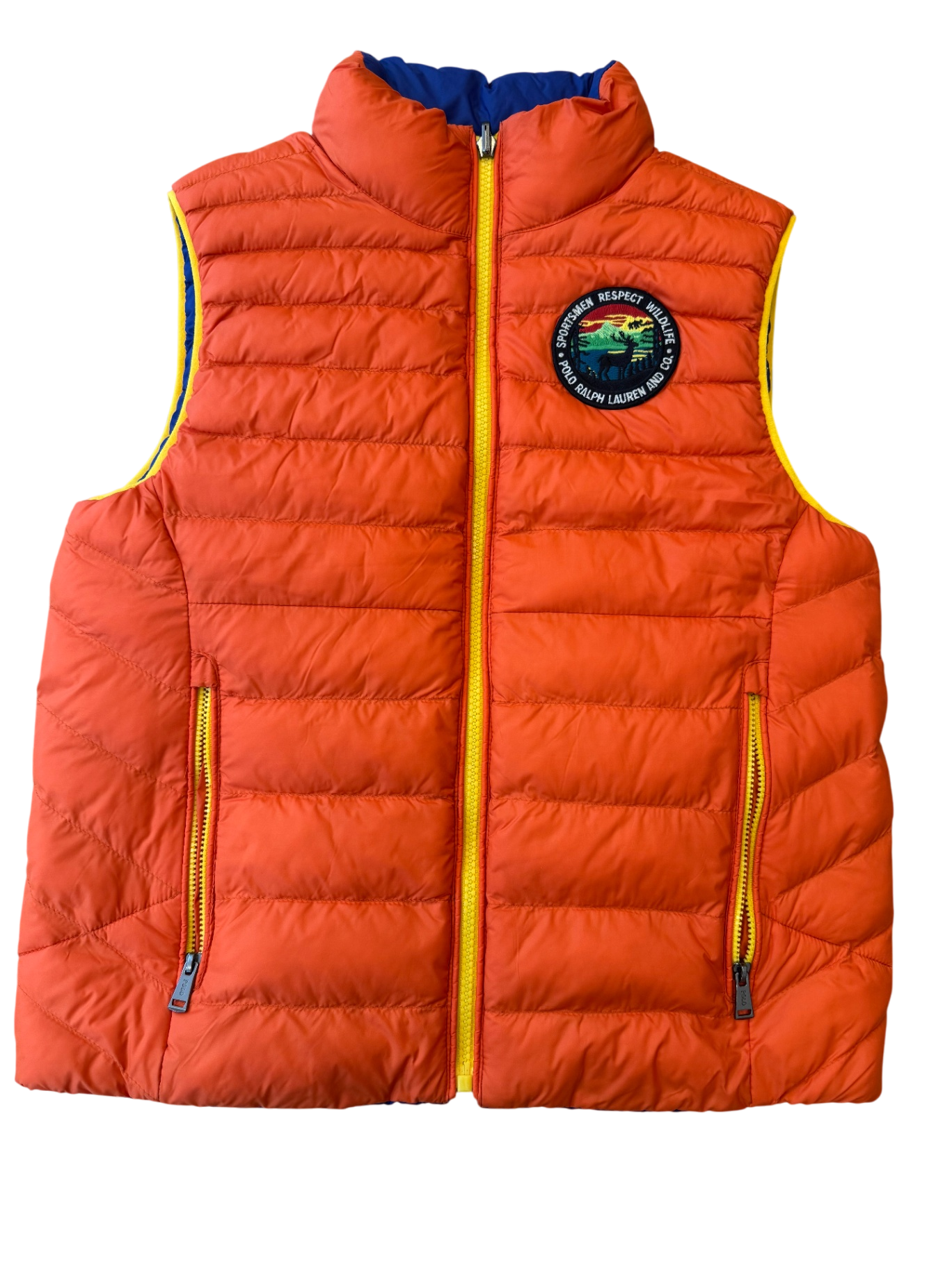 Daunenweste zum Wenden Orange, Blau Gr.10-12 | Polo Ralph Lauren