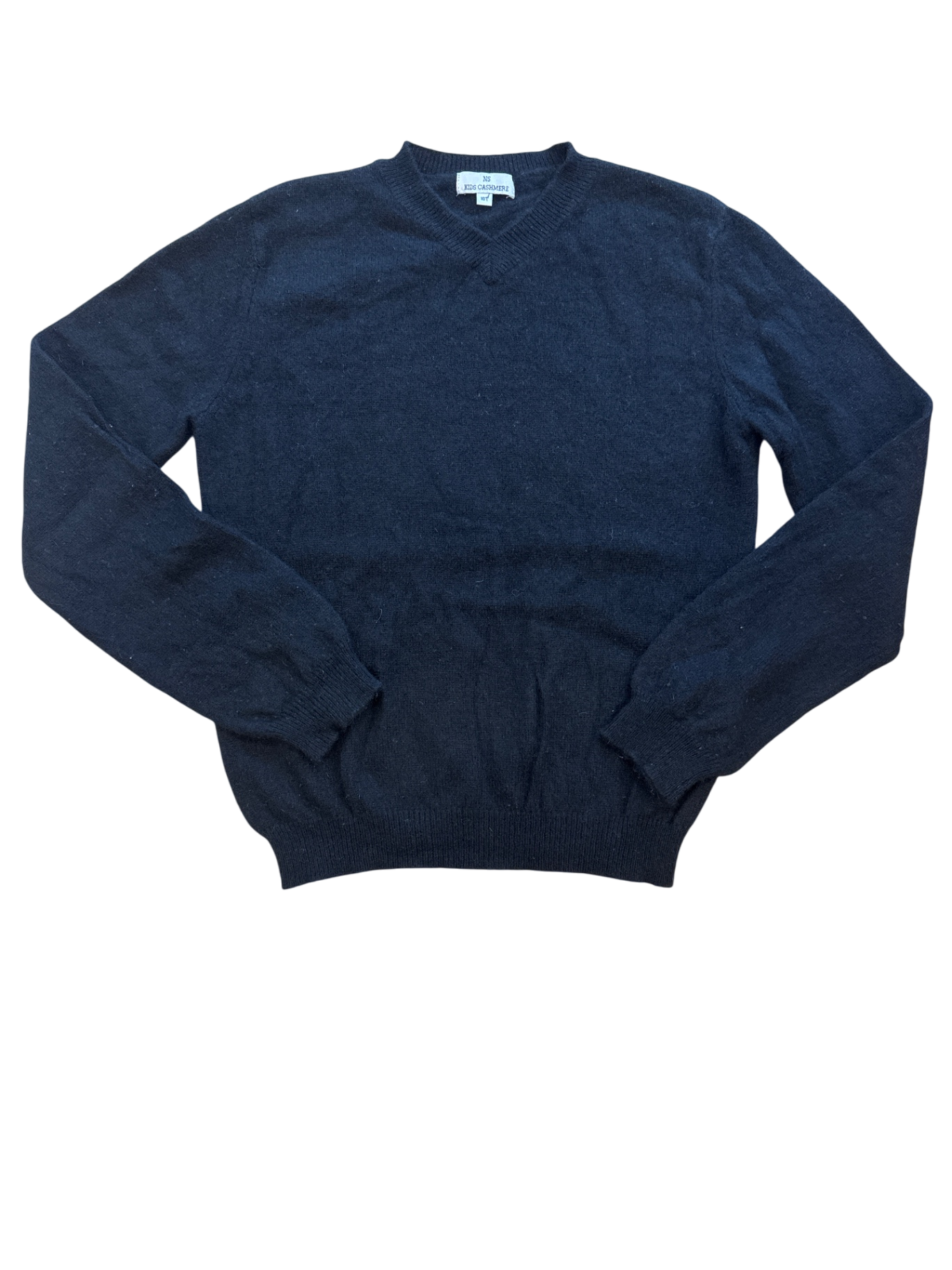 Pullover V-Neck Schwarz 100% Kaschmir Gr.10 | NS Kids Cashmere