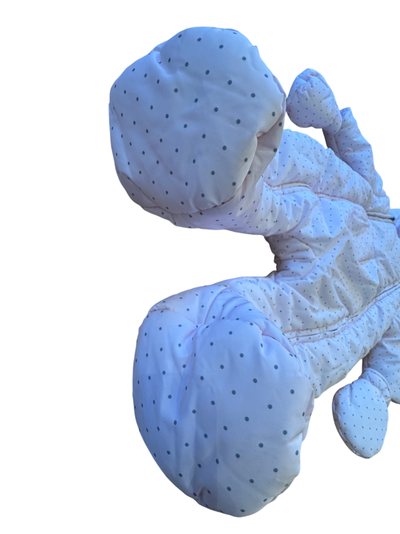 Schneeanzug Baby Mädchen Rosa mit grauen Punkten Gr.62 | Jacadi