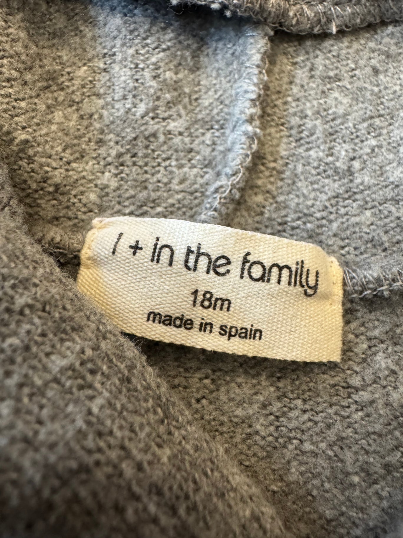 Strickjacke mit Kaputze Cardigan Grau Gr.92/98 | + In the family