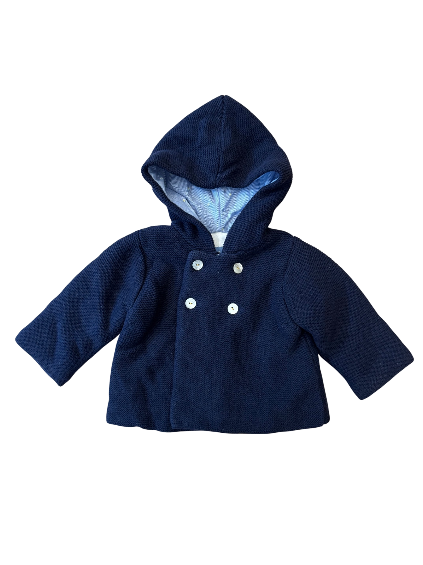 Cardigan mit Zipfelmütze Dunkelblau unisex Gr.62/68 | Jacadi