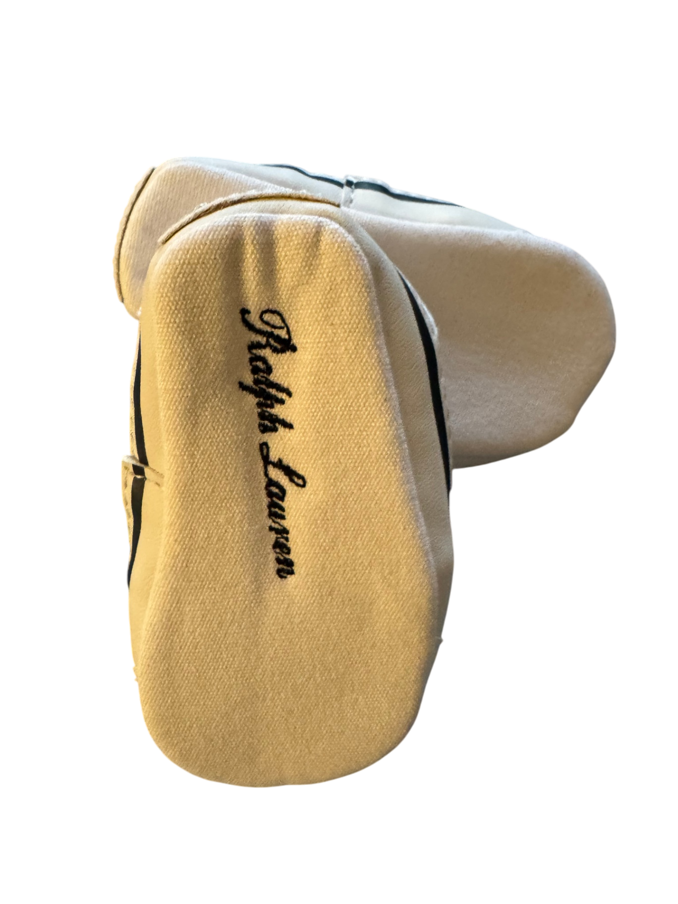 Schuhe weiß mit blauen Reitern Gr.17 | Ralph Lauren