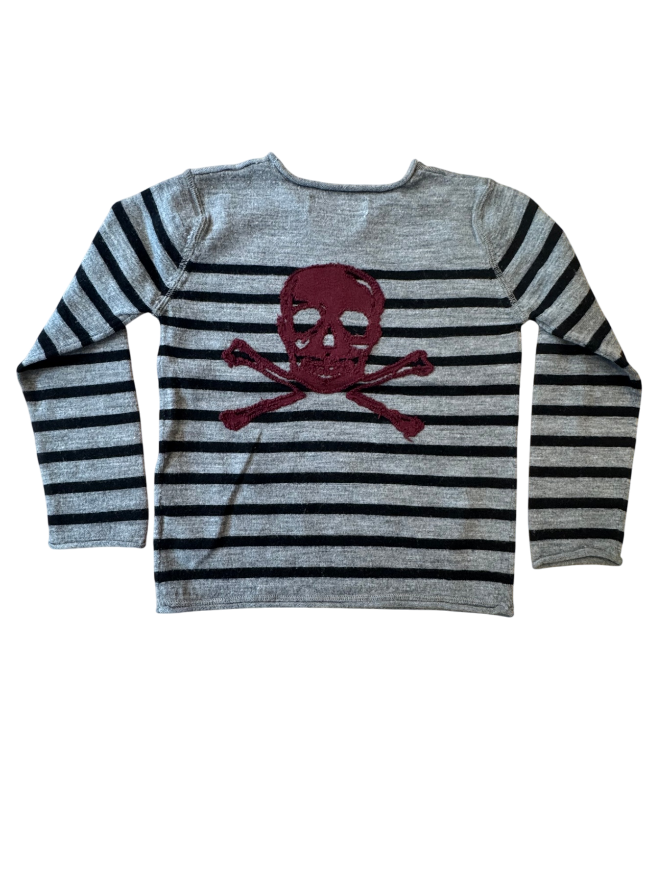 Pullover Grau mit schwarzen Streifen Gr.6 | Zadig & Voltaire