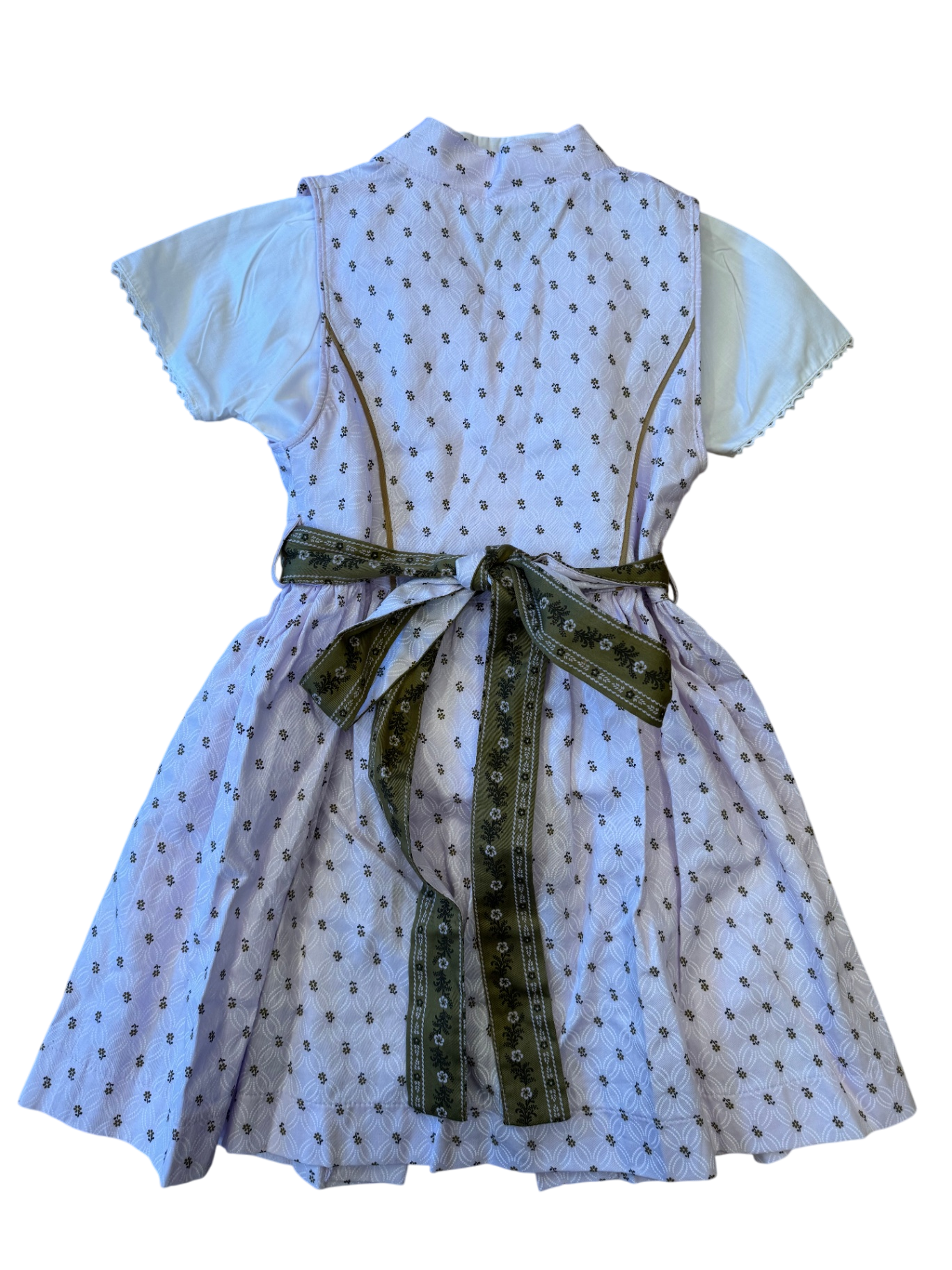 Dirndl mit Bluse Rosa, Olivgrün, Gr.92 | Isar Trachten