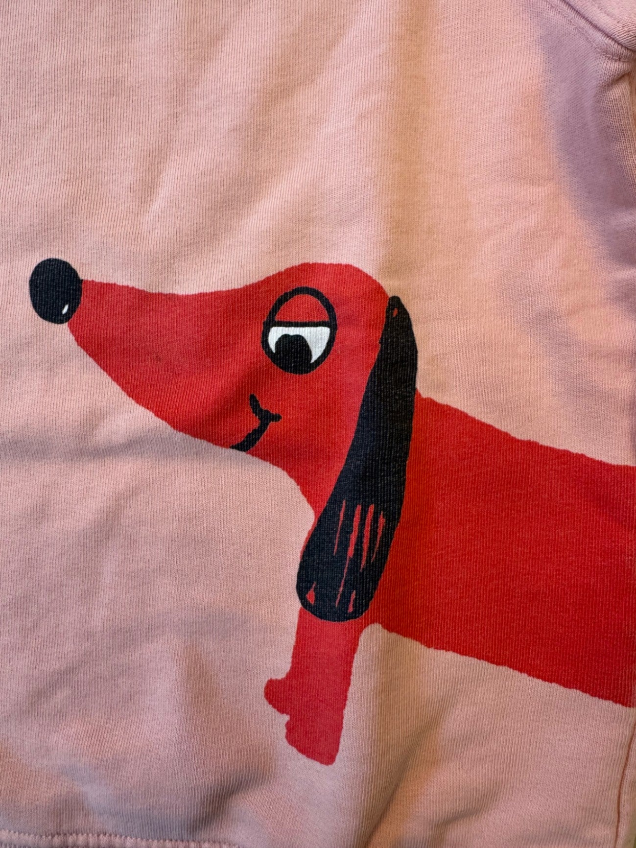 Sweatshirt Dackelmotiv in Rosa Gr.116 | Mini rodini